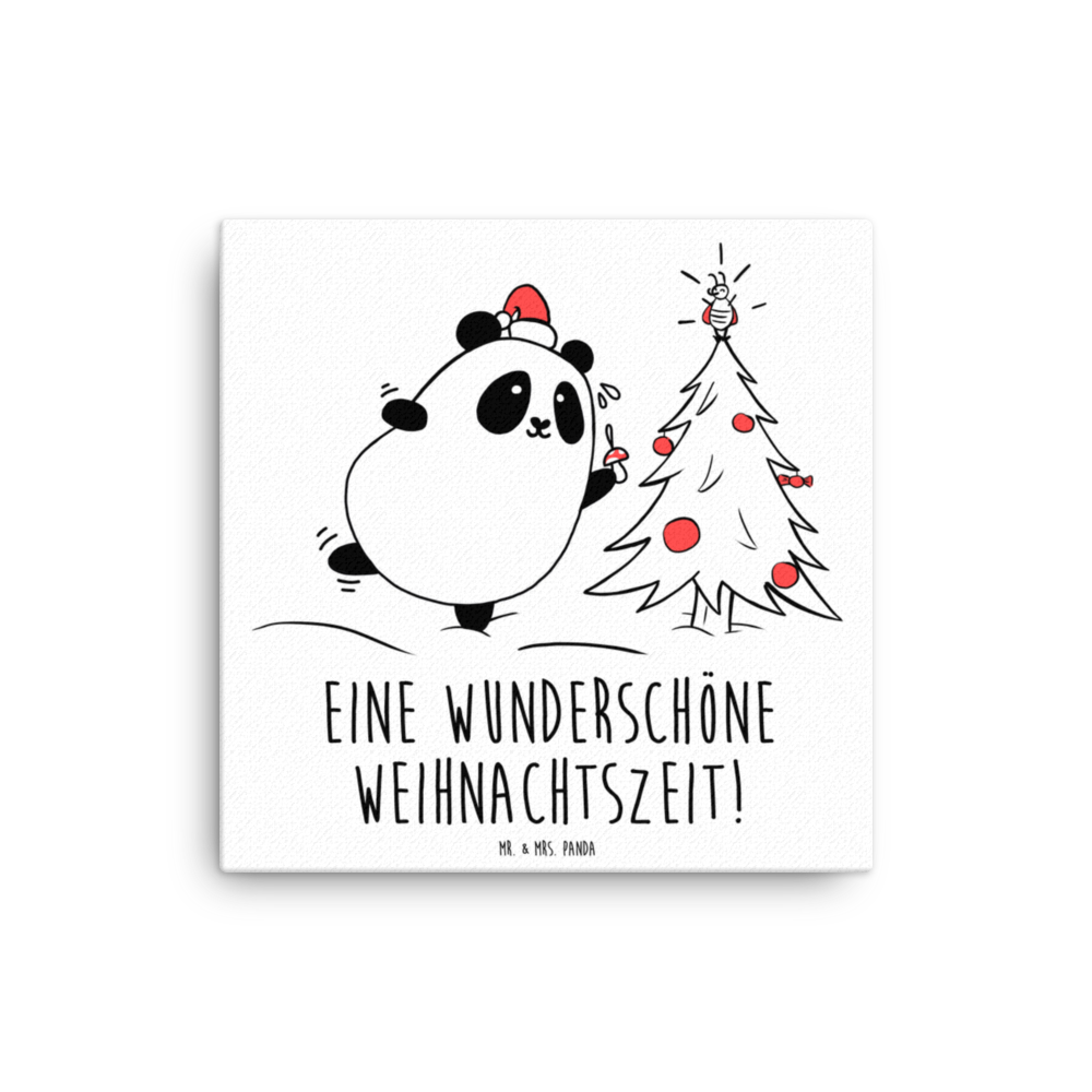 Leinwand Bild Panda Weihnachtszeit Leinwand, Bild, Kunstdruck, Wanddeko, Dekoration