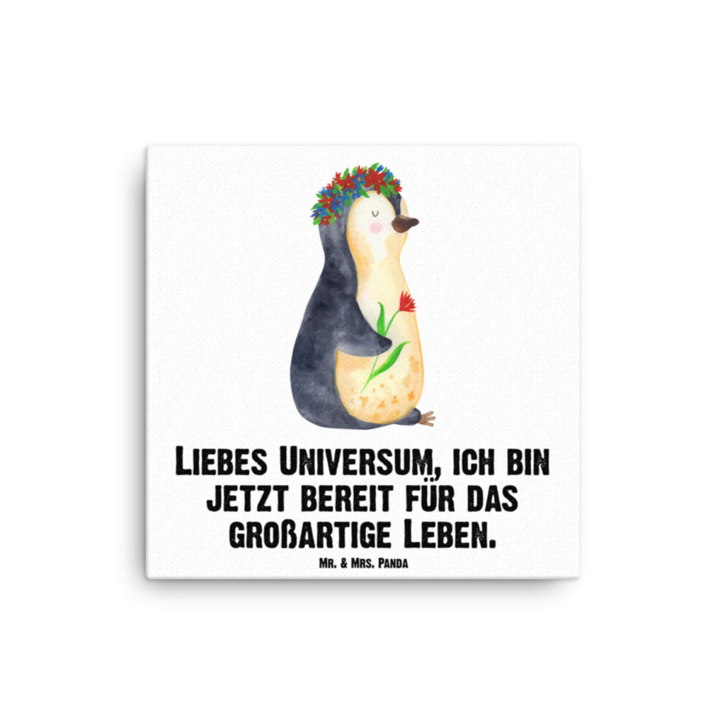 Leinwand Bild Pinguin Blumenkranz Leinwand, Bild, Kunstdruck, Wanddeko, Dekoration, Pinguin, Pinguine, Blumenkranz, Universum, Leben, Wünsche, Ziele, Lebensziele, Motivation, Lebenslust, Liebeskummer, Geschenkidee