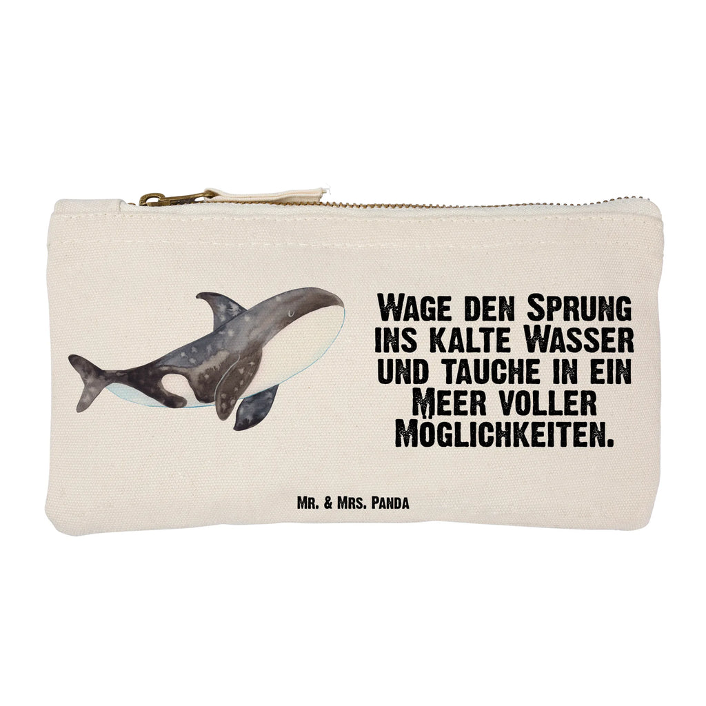 Schminktasche Orca Schminktasche, Kosmetiktasche, Kosmetikbeutel, Stiftemäppchen, Etui, Federmappe, Makeup, XXL, Schminketui, Kosmetiketui, Schlamperetui, Meerestiere, Meer, Urlaub, Orca, Orcas, Killerwal, Wal, Möglichkeiten, Büro, Arbeit, Motivation, Selbstliebe, Neustart, Startup