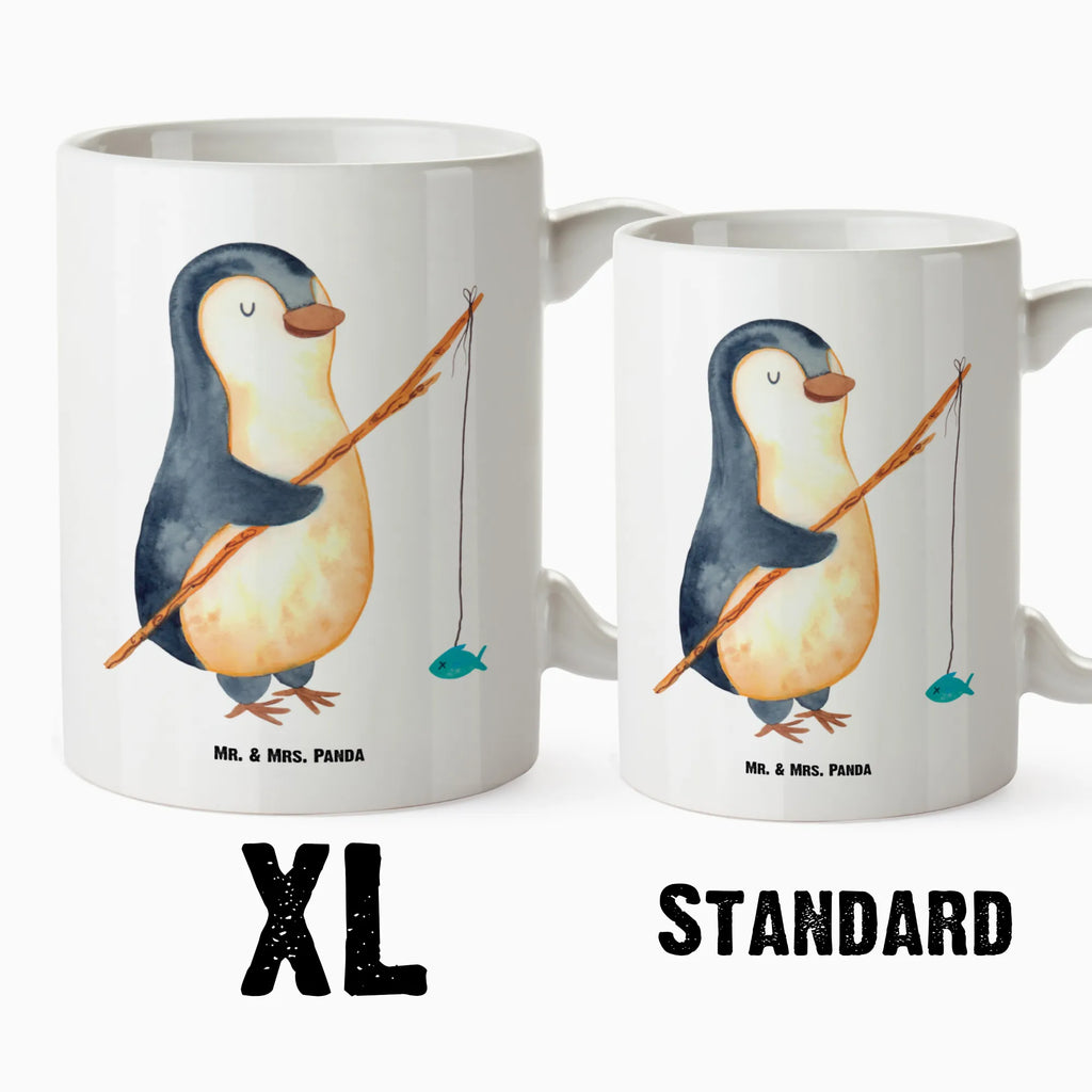 XL Tasse Pinguin Angler XL Tasse, Große Tasse, Grosse Kaffeetasse, XL Becher, XL Teetasse, spülmaschinenfest, Jumbo Tasse, Groß, Pinguin, Pinguine, Angeln, Angler, Tagträume, Hobby, Plan, Planer, Tagesplan, Neustart, Motivation, Geschenk, Freundinnen, Geschenkidee, Urlaub, Wochenende