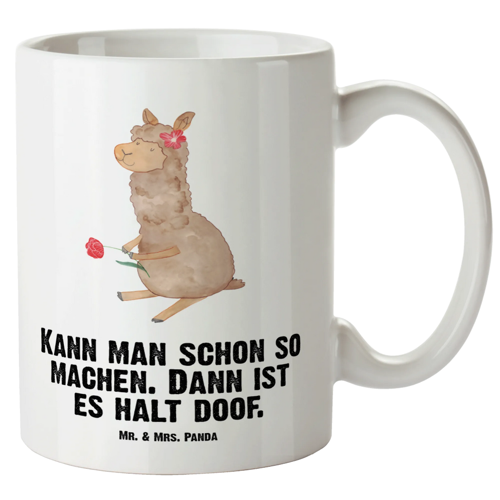 XL Tasse Alpaka Blume XL Tasse, Große Tasse, Grosse Kaffeetasse, XL Becher, XL Teetasse, spülmaschinenfest, Jumbo Tasse, Groß, Alpaka, Lama, Blume, Lamas, Alpaka Zitat, Alpaka Spruch, Alpaka Dekor, Alpaka Geschenk, Alpaka Dekoration, Alpaka Witz, Motiv Alpaka