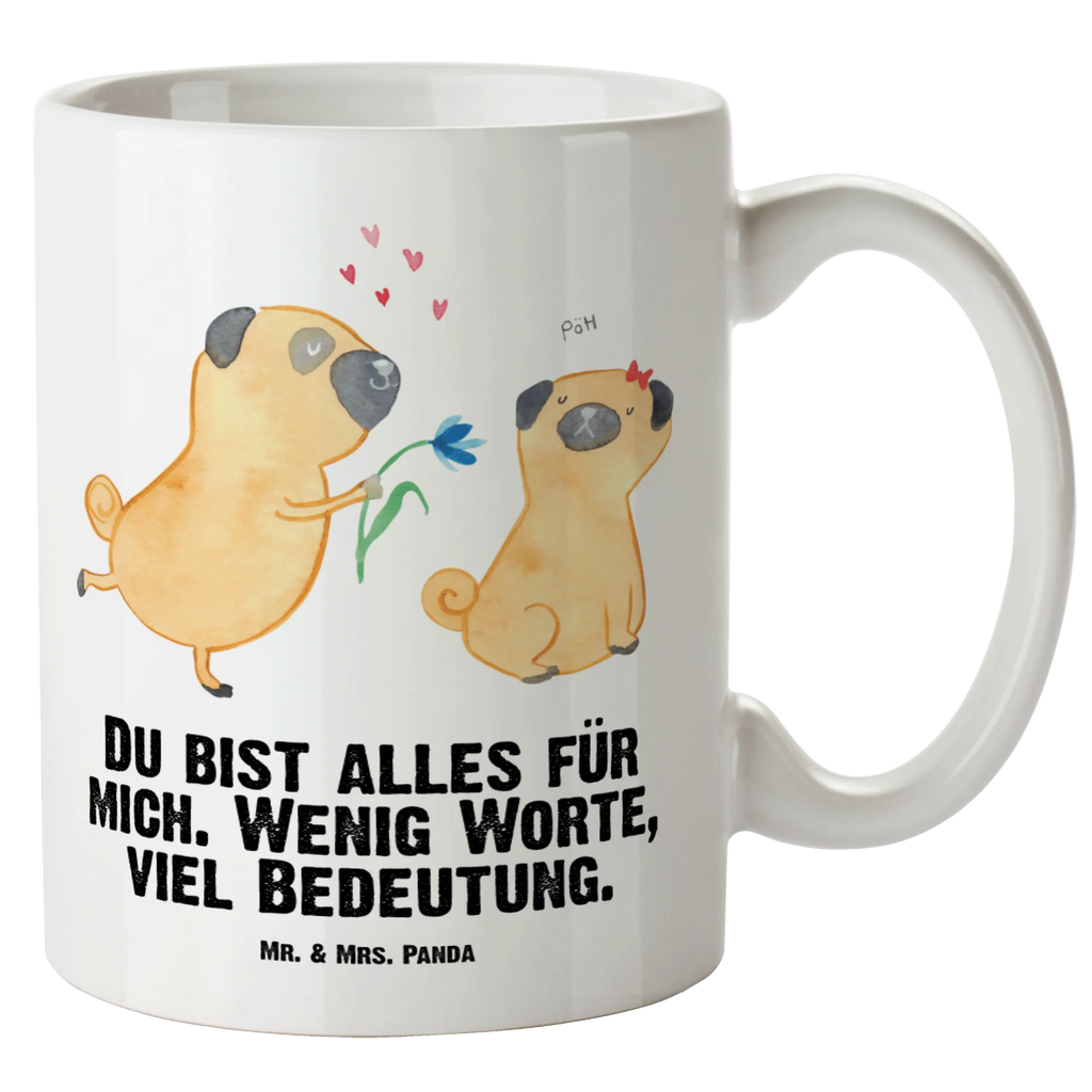 XL Tasse Mops verliebt XL Tasse, Große Tasse, Grosse Kaffeetasse, XL Becher, XL Teetasse, spülmaschinenfest, Jumbo Tasse, Groß, Hund, Hundemotiv, Haustier, Hunderasse, Tierliebhaber, Hundebesitzer, Sprüche, Mops, Möpse, Hundeliebe, verliebt, Liebe, Liebesspruch. Verlobt, Geschenk Freund, Partner