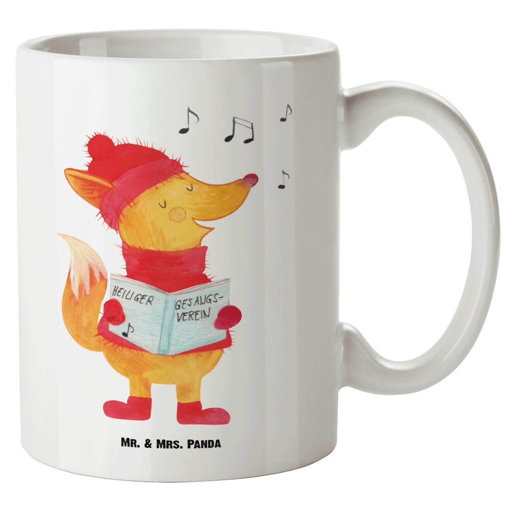 XL Tasse Fuchs Sänger XL Tasse, Große Tasse, Grosse Kaffeetasse, XL Becher, XL Teetasse, spülmaschinenfest, Jumbo Tasse, Groß, Winter, Weihnachten, Weihnachtsdeko, Nikolaus, Advent, Heiligabend, Wintermotiv, Fuchs, Füchse, Sänger, Geschenk Sänger, Singen, Weihnachtslieder