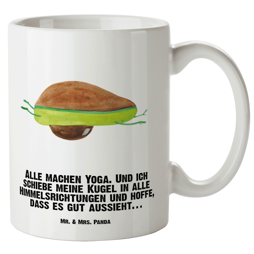 XL Tasse Avocado Yoga XL Tasse, Große Tasse, Grosse Kaffeetasse, XL Becher, XL Teetasse, spülmaschinenfest, Jumbo Tasse, Groß, Avocado, Veggie, Vegan, Gesund, Avocado Yoga Vegan