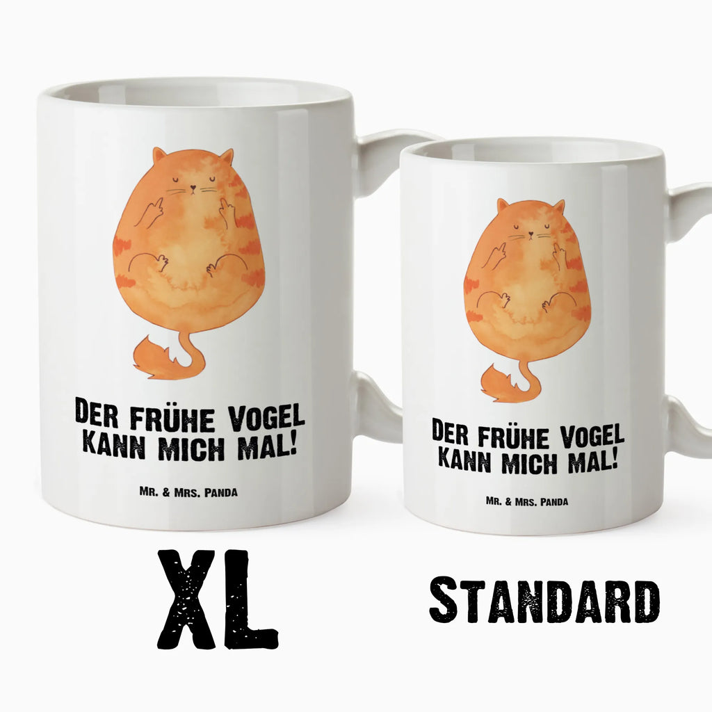 XL Tasse Katze Frühaufsteher XL Tasse, Große Tasse, Grosse Kaffeetasse, XL Becher, XL Teetasse, spülmaschinenfest, Jumbo Tasse, Groß, Katze, Katzenmotiv, Katzenfan, Katzendeko, Katzenfreund, Katzenliebhaber, Katzenprodukte, Katzenartikel, Katzenaccessoires, Katzensouvenirs, Katzenliebhaberprodukte, Katzenmotive, Der frühe Vogel kann mich mal, Morgenmuffel, Frühaufsteher, Kaffee, Katzen, Kater, Mietze