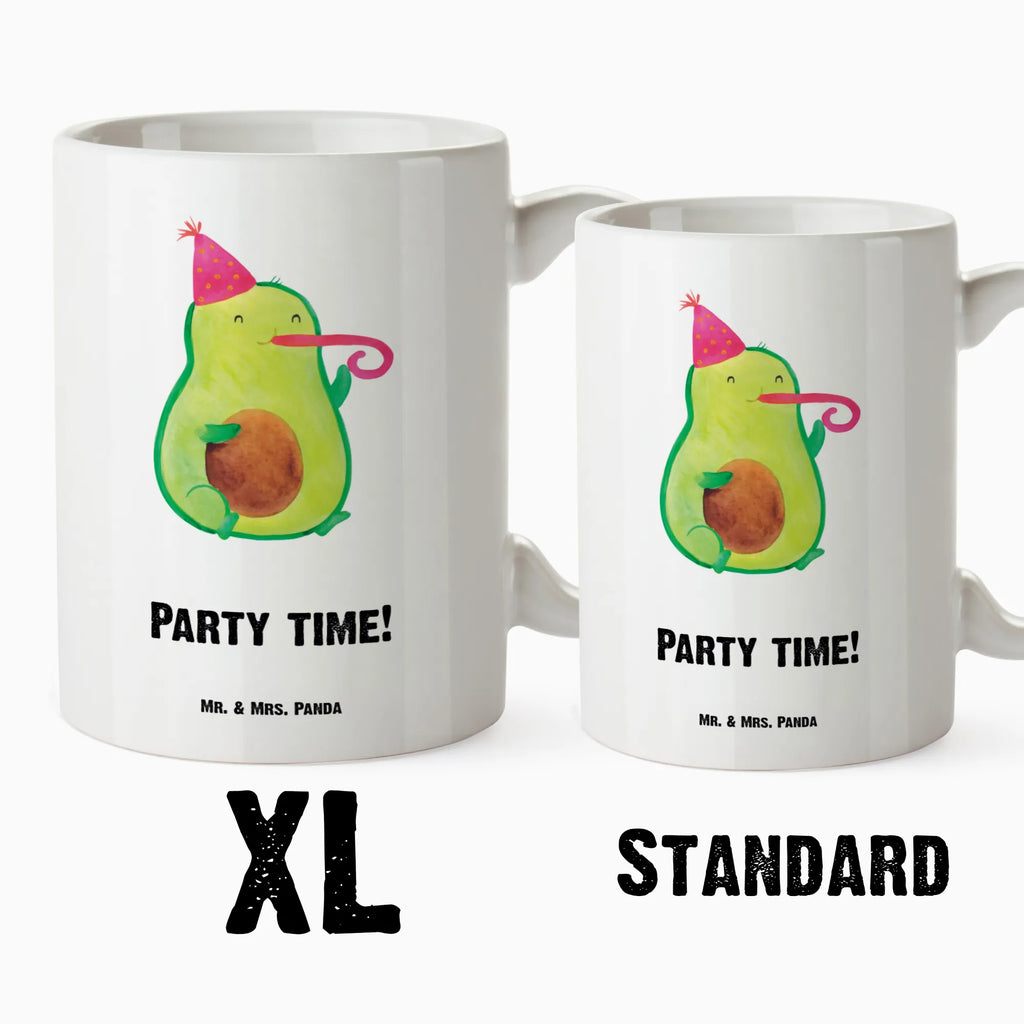 XL Tasse Avocado Party Time XL Tasse, Große Tasse, Grosse Kaffeetasse, XL Becher, XL Teetasse, spülmaschinenfest, Jumbo Tasse, Groß, Avocado, Veggie, Vegan, Gesund