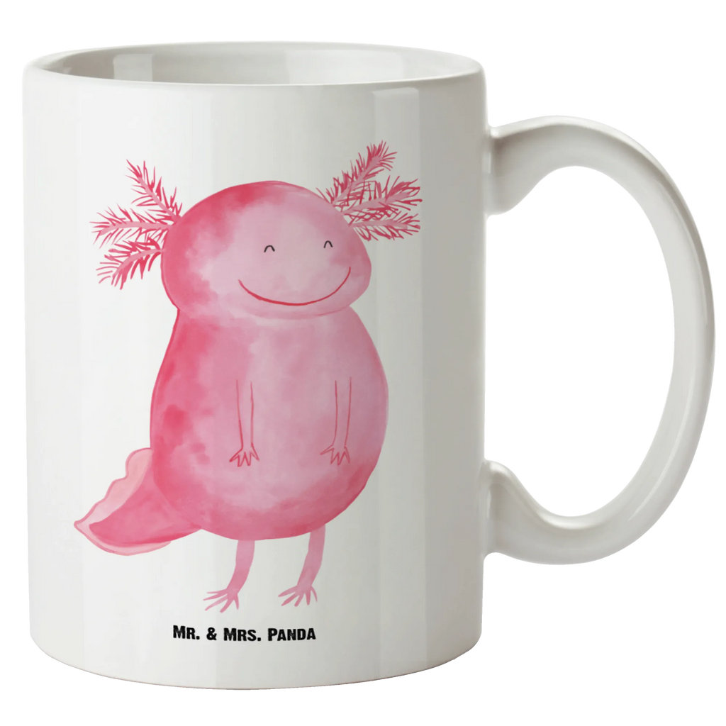 XL Tasse Axolotl glücklich XL Tasse, Große Tasse, Grosse Kaffeetasse, XL Becher, XL Teetasse, spülmaschinenfest, Jumbo Tasse, Groß, Axolotl, Molch, Axolot, Schwanzlurch, Lurch, Lurche, Motivation, gute Laune