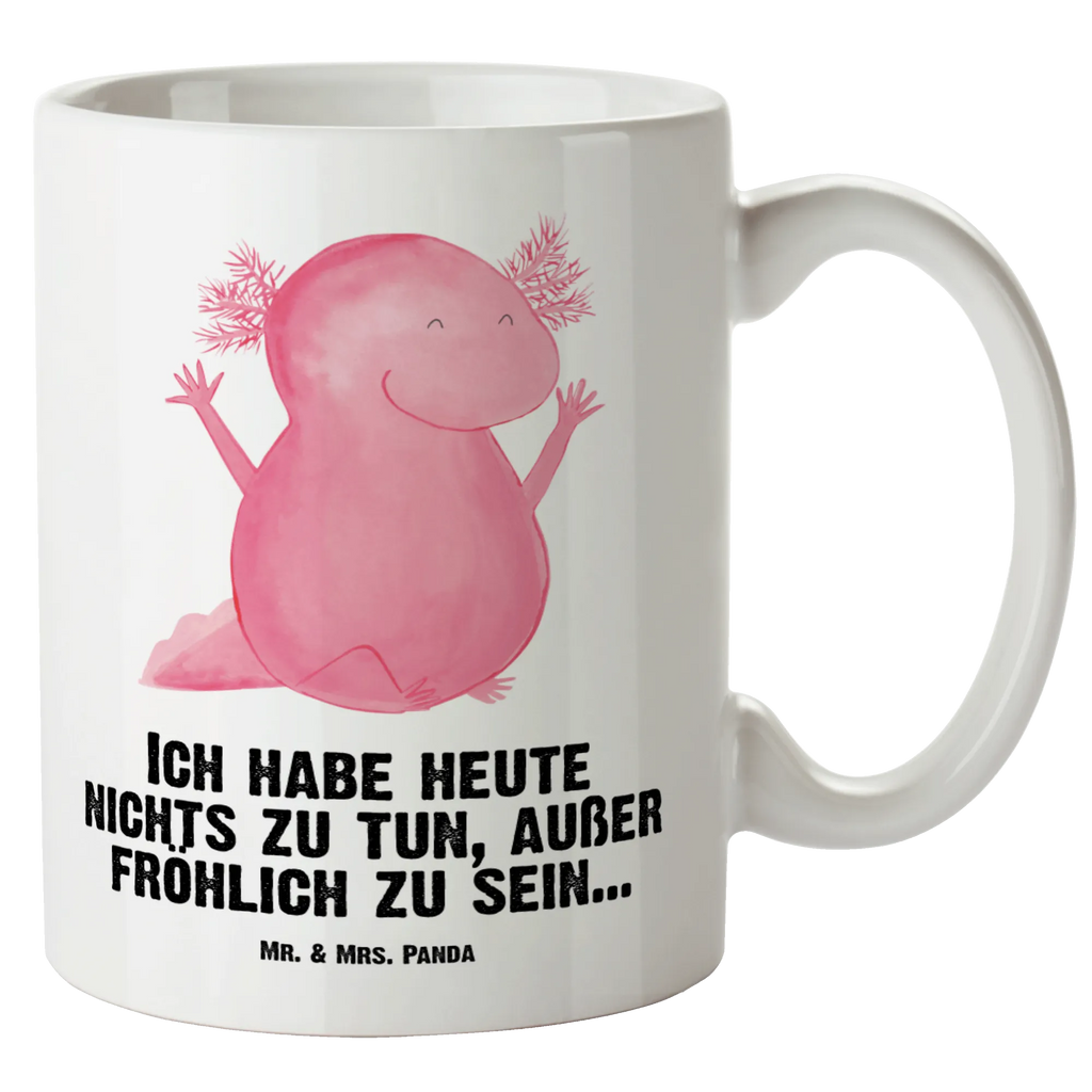 XL Tasse Axolotl Hurra XL Tasse, Große Tasse, Grosse Kaffeetasse, XL Becher, XL Teetasse, spülmaschinenfest, Jumbo Tasse, Groß, Axolotl, Molch, Axolot, Schwanzlurch, Lurch, Lurche, fröhlich, Spaß, Freude, Motivation, Zufriedenheit