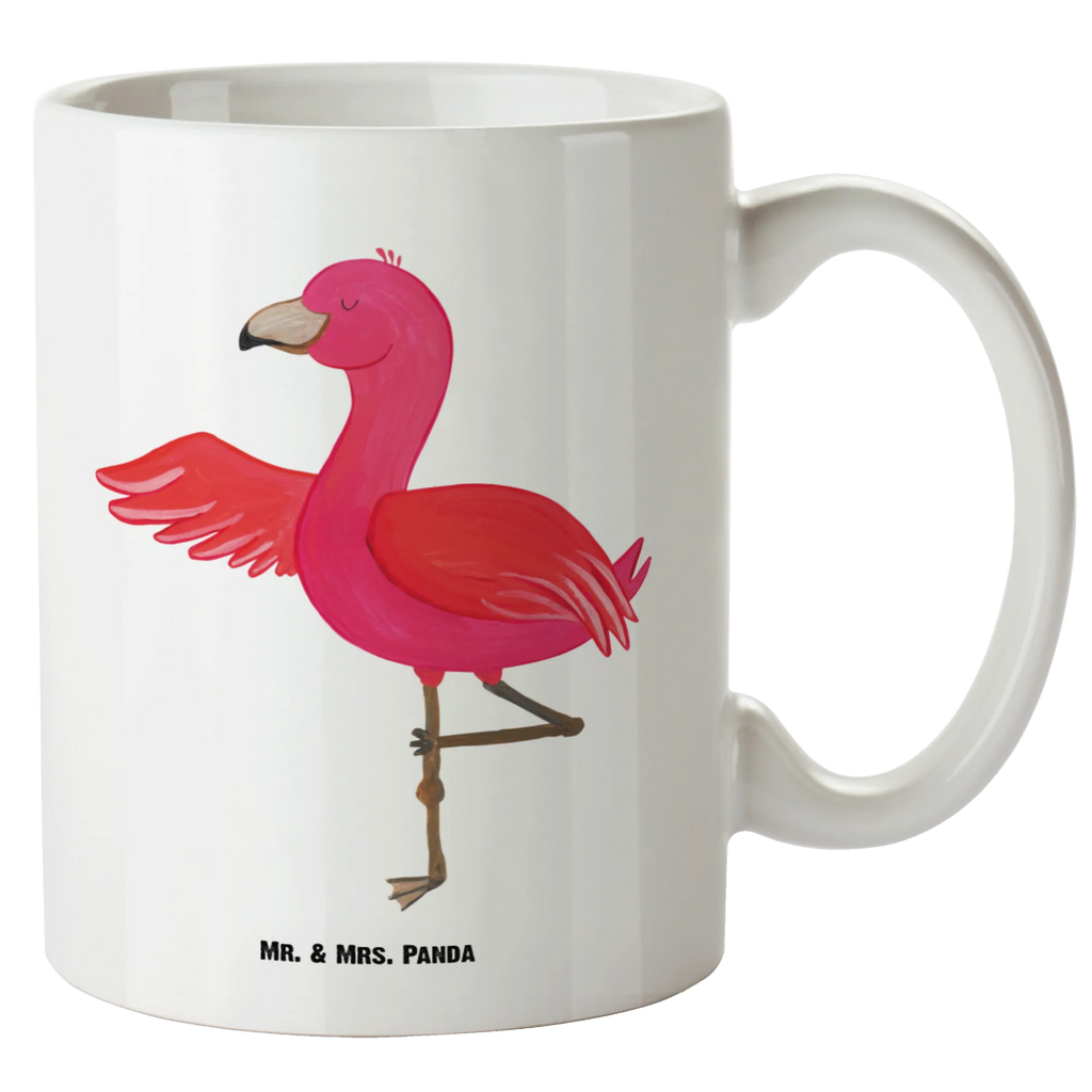 XL Tasse Flamingo Yoga XL Tasse, Große Tasse, Grosse Kaffeetasse, XL Becher, XL Teetasse, spülmaschinenfest, Jumbo Tasse, Groß, Flamingo, Vogel, Yoga, Namaste, Achtsamkeit, Yoga-Übung, Entspannung, Ärger, Aufregen, Tiefenentspannung