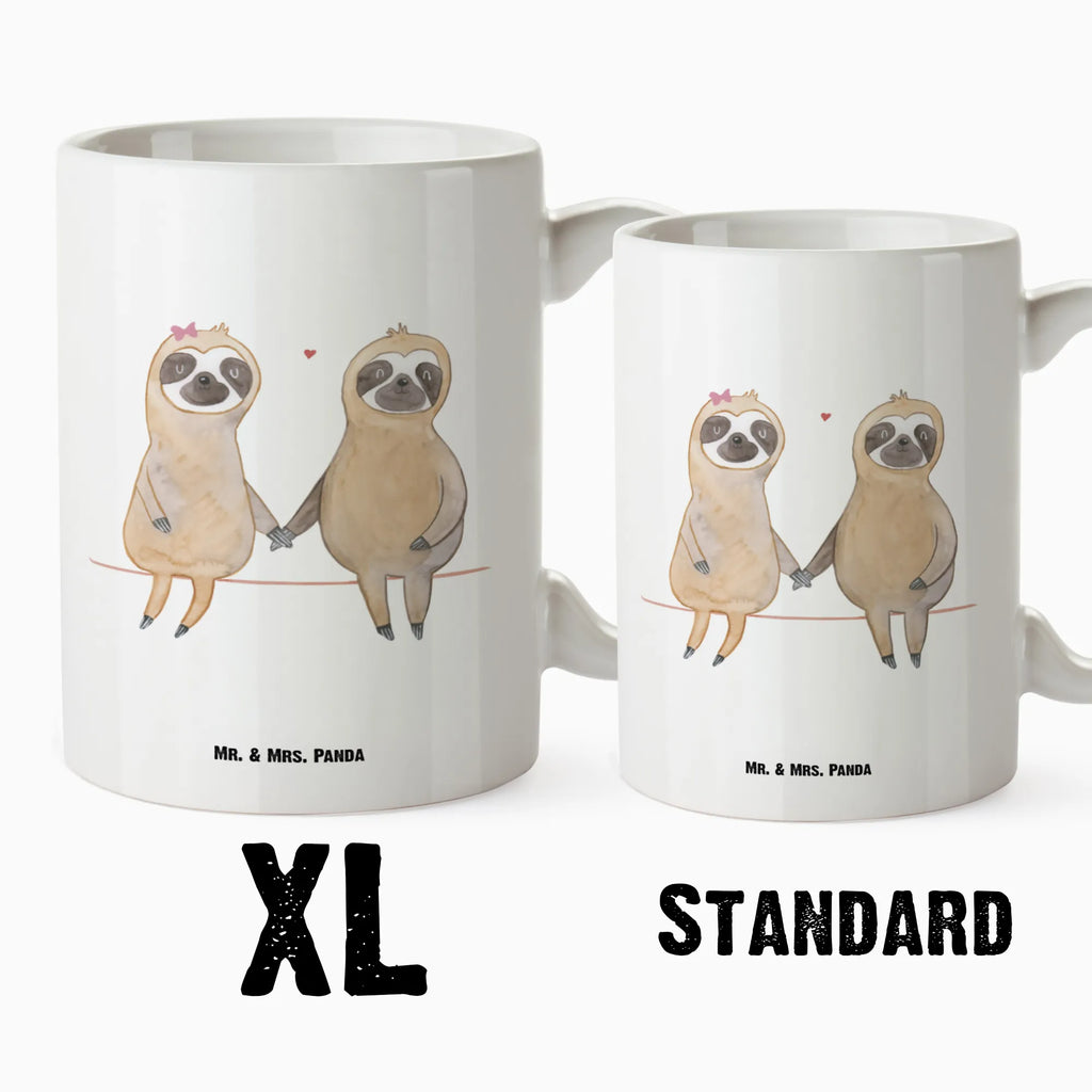 XL Tasse Faultier Pärchen XL Tasse, Große Tasse, Grosse Kaffeetasse, XL Becher, XL Teetasse, spülmaschinenfest, Jumbo Tasse, Groß, Faultier, Faultier Geschenk, Faultier Deko, Faultiere, faul, Lieblingstier, Liebe, Liebespaar, Faultierliebe, Faultierpärchen, verliebt, verlobt, gemeinsam, relaxen, Pärchen, Beziehung, Langsamkeit