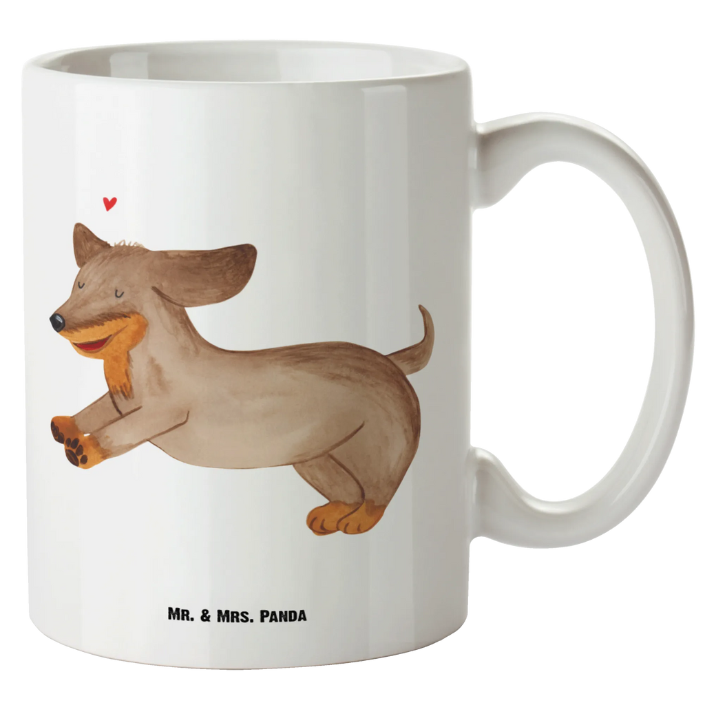 XL Tasse Hund Dackel fröhlich XL Tasse, Große Tasse, Grosse Kaffeetasse, XL Becher, XL Teetasse, spülmaschinenfest, Jumbo Tasse, Groß, Hund, Hundemotiv, Haustier, Hunderasse, Tierliebhaber, Hundebesitzer, Sprüche, Hunde, Dackel, Dachshund, happy dog