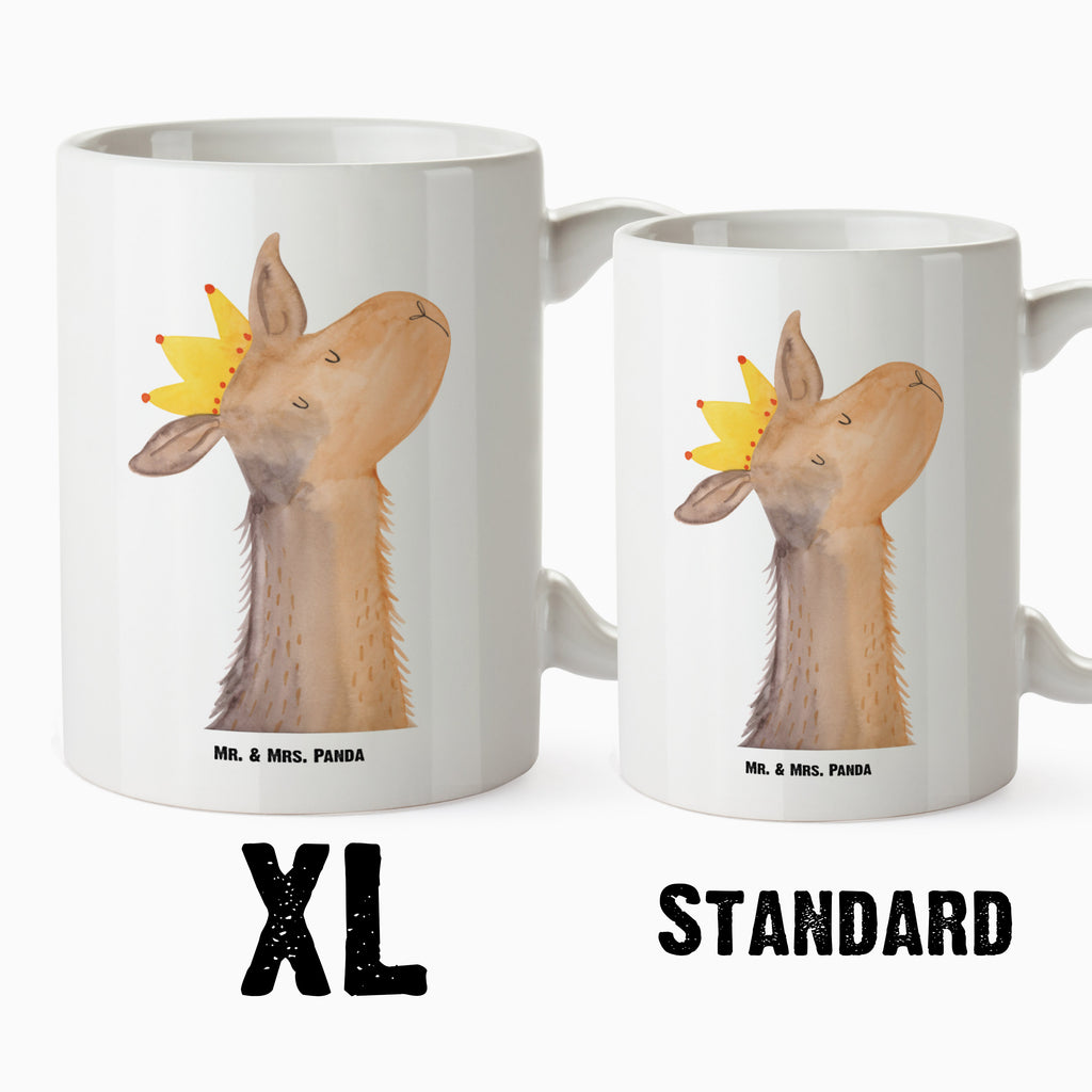 XL Tasse Lamakopf König XL Tasse, Große Tasse, Grosse Kaffeetasse, XL Becher, XL Teetasse, spülmaschinenfest, Jumbo Tasse, Groß, Lama, Alpaka, Lamas, König, Königin, Freundin, Mama, Papa, Büro Kollege, Kollegin, Chef, Vorgesetzter, Abi, Abitur