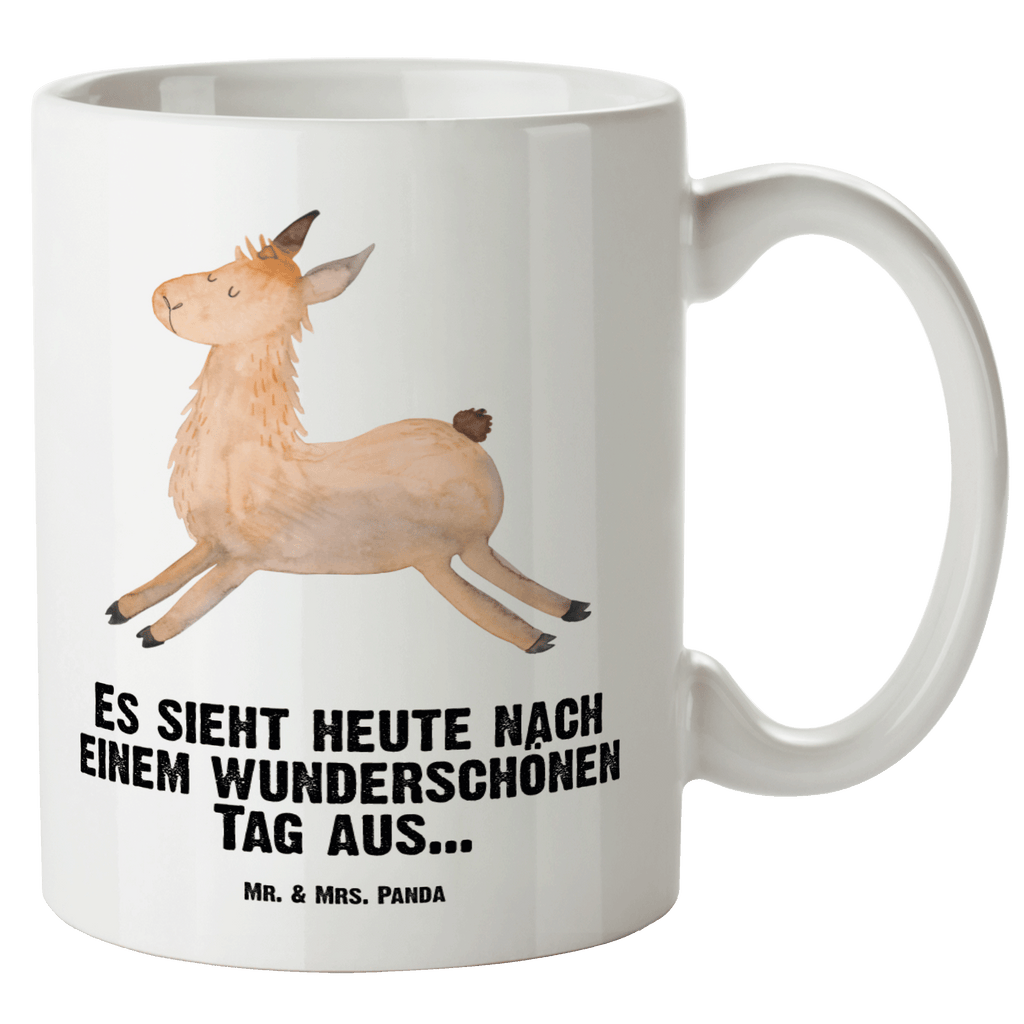 XL Tasse Lama springend XL Tasse, Große Tasse, Grosse Kaffeetasse, XL Becher, XL Teetasse, spülmaschinenfest, Jumbo Tasse, Groß, Lama, Alpaka, Lamas, Lieblingstag, Happy day, fröhlich, Glück, Freundin, Liebeskummer, Neustart, guten Morgen, Start, Prüfung, Abitur