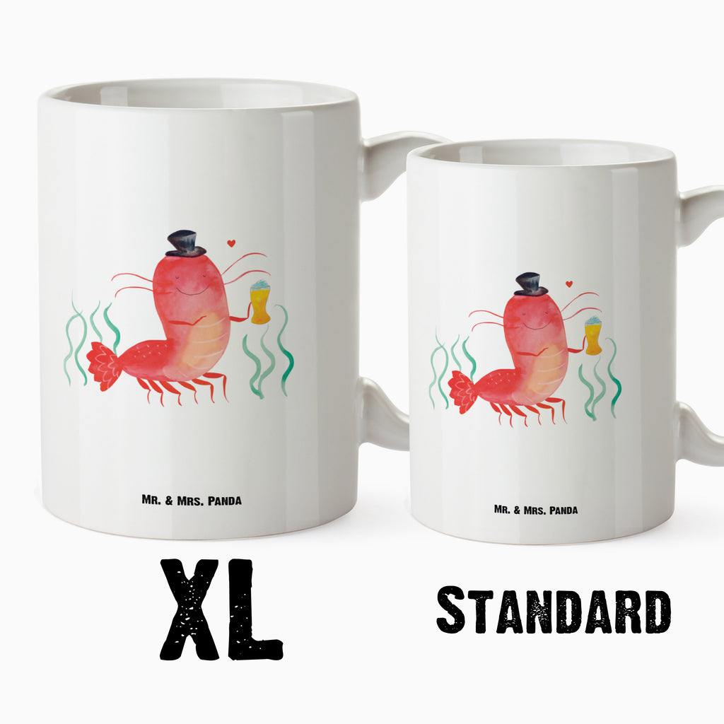 XL Tasse Hummer mit Weizen XL Tasse, Große Tasse, Grosse Kaffeetasse, XL Becher, XL Teetasse, spülmaschinenfest, Jumbo Tasse, Groß, Meerestiere, Meer, Urlaub, Garnele, Garnelen, Bier, Kochen, Männerhaushalt, Junggeselle, Junggesellin, Bierliebhaber, Kneipe, Gasthaus, Wirtschaft