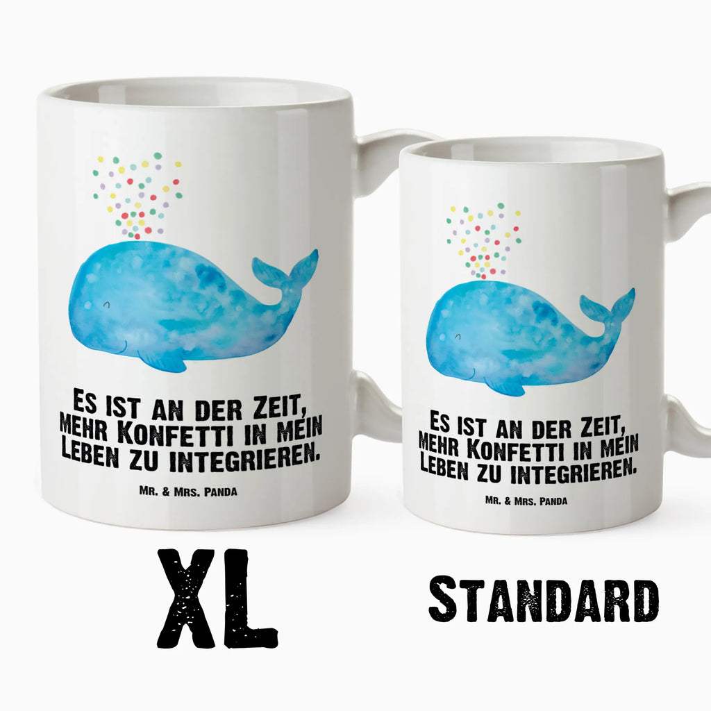 XL Tasse Wal Konfetti XL Tasse, Große Tasse, Grosse Kaffeetasse, XL Becher, XL Teetasse, spülmaschinenfest, Jumbo Tasse, Groß, Meerestiere, Meer, Urlaub, Wal, Konfetti, Wale, Motivation, Neuanfang, Trennung, Diät, Abnehmen, Neustart, Lebensabschnitt, Geburtstag