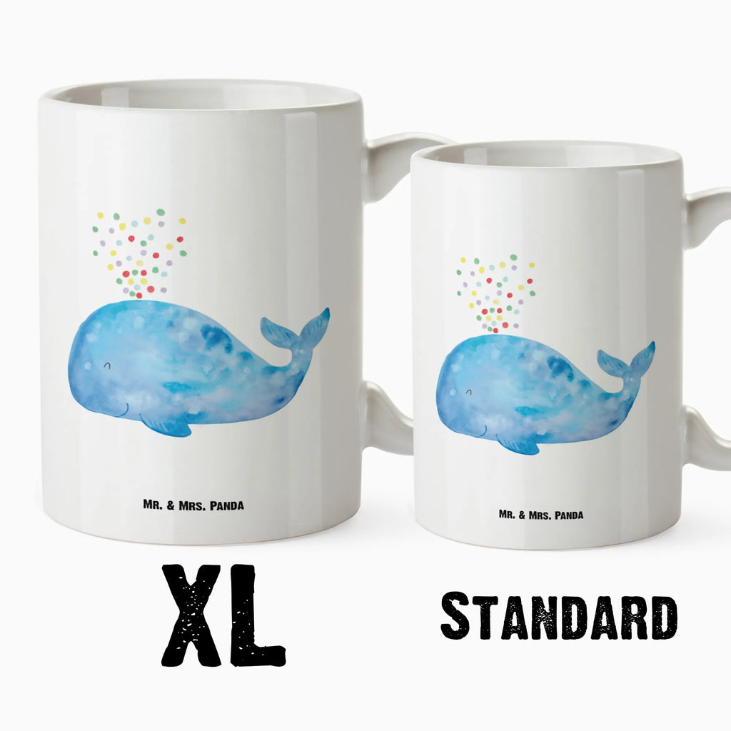 XL Tasse Wal Konfetti XL Tasse, Große Tasse, Grosse Kaffeetasse, XL Becher, XL Teetasse, spülmaschinenfest, Jumbo Tasse, Groß, Meerestiere, Meer, Urlaub, Wal, Konfetti, Wale, Motivation, Neuanfang, Trennung, Diät, Abnehmen, Neustart, Lebensabschnitt, Geburtstag