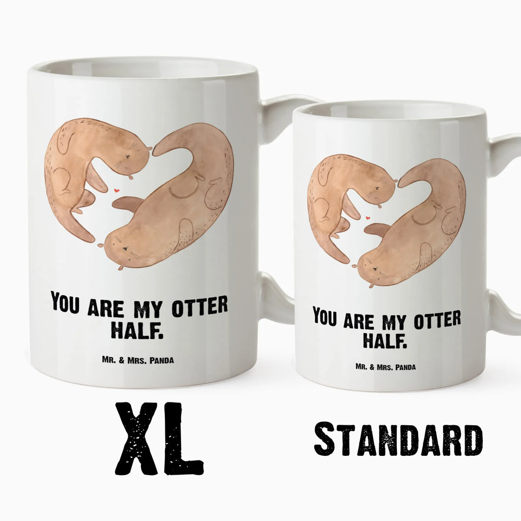 XL Tasse Otter Herz XL Tasse, Große Tasse, Grosse Kaffeetasse, XL Becher, XL Teetasse, spülmaschinenfest, Jumbo Tasse, Groß, Otter, Fischotter, Seeotter, Liebe, Herz, Liebesbeweis, Liebesgeschenk, Bessere Hälfte, Love you, Jahrestag, Hochzeitstag, Verlobung, gemeinsames Leben