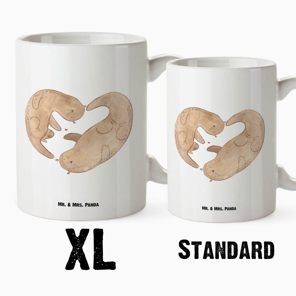 XL Tasse Otter Herz XL Tasse, Große Tasse, Grosse Kaffeetasse, XL Becher, XL Teetasse, spülmaschinenfest, Jumbo Tasse, Groß, Otter, Fischotter, Seeotter, Liebe, Herz, Liebesbeweis, Liebesgeschenk, Bessere Hälfte, Love you, Jahrestag, Hochzeitstag, Verlobung, gemeinsames Leben