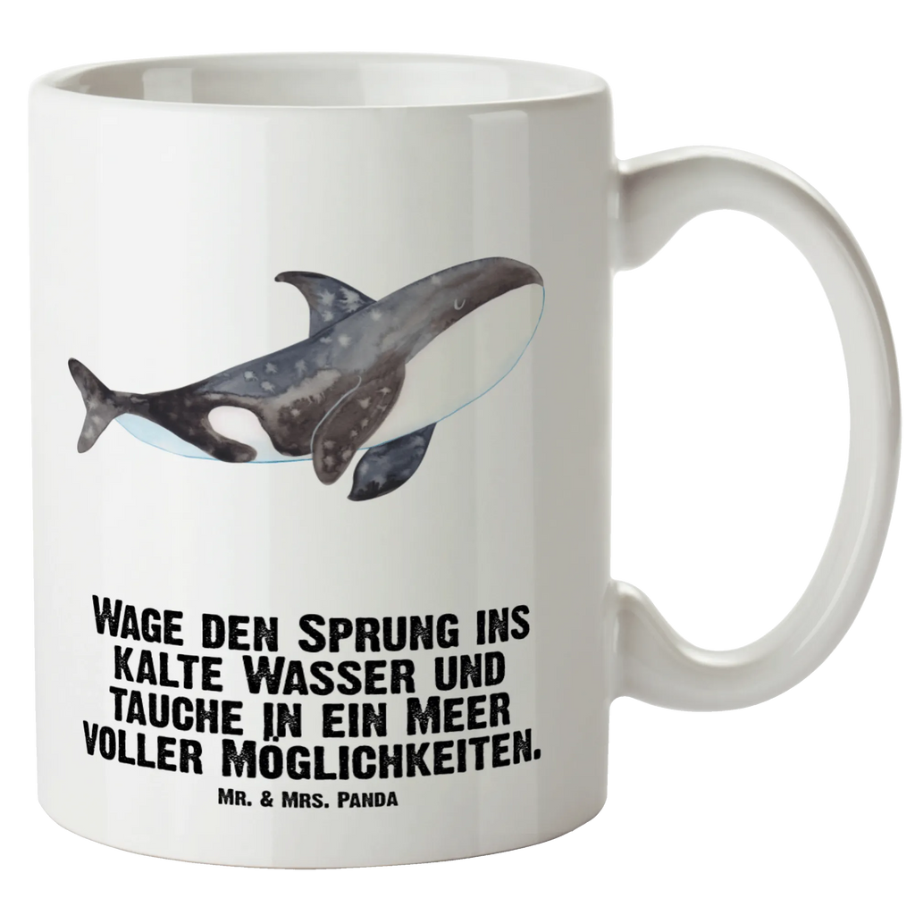 XL Tasse Orca XL Tasse, Große Tasse, Grosse Kaffeetasse, XL Becher, XL Teetasse, spülmaschinenfest, Jumbo Tasse, Groß, Meerestiere, Meer, Urlaub, Orca, Orcas, Killerwal, Wal, Möglichkeiten, Büro, Arbeit, Motivation, Selbstliebe, Neustart, Startup