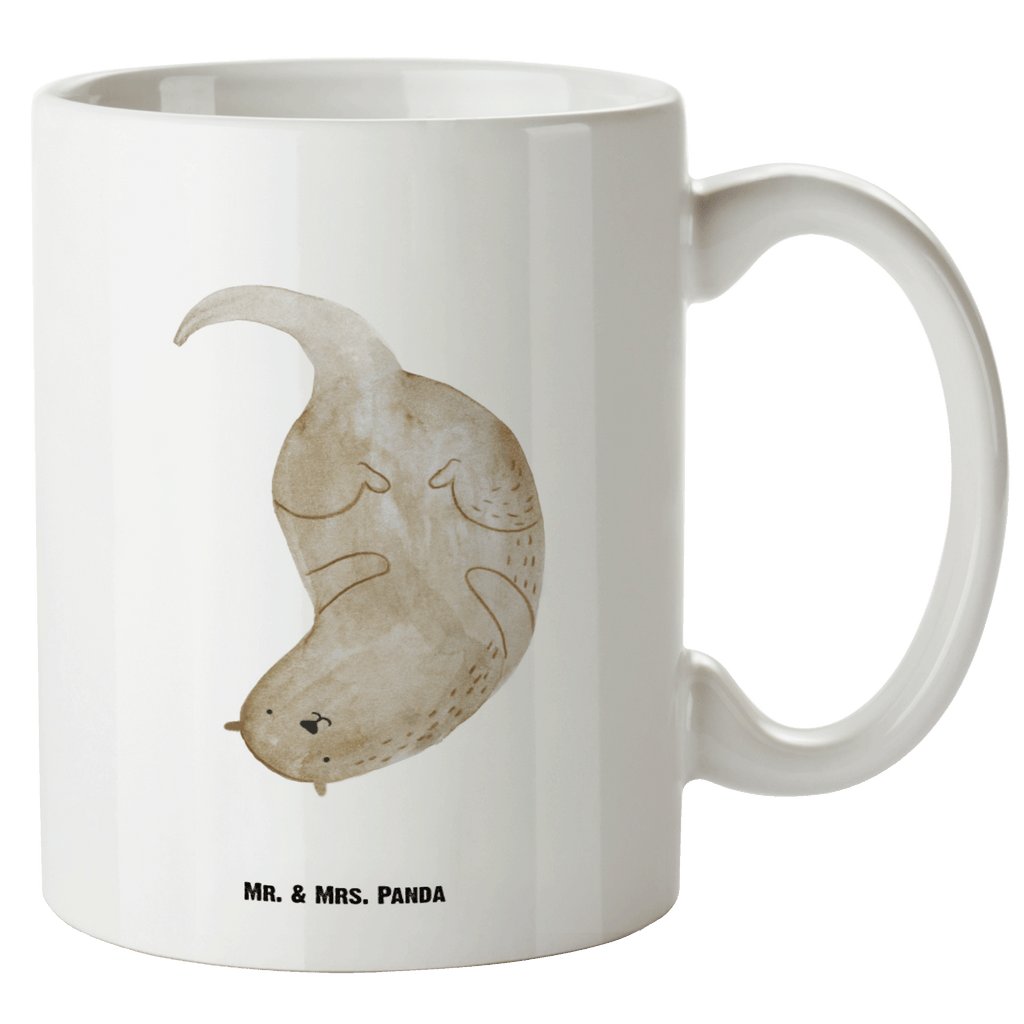 XL Tasse Otter kopfüber XL Tasse, Große Tasse, Grosse Kaffeetasse, XL Becher, XL Teetasse, spülmaschinenfest, Jumbo Tasse, Groß, Otter, Fischotter, Seeotter, Otter Seeotter See Otter