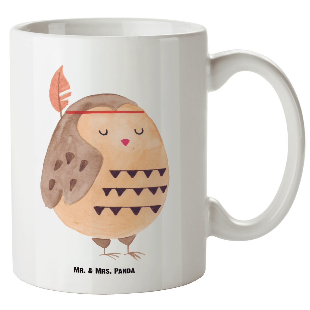 XL Tasse Eule Federschmuck XL Tasse, Große Tasse, Grosse Kaffeetasse, XL Becher, XL Teetasse, spülmaschinenfest, Jumbo Tasse, Groß, Eule, Eule Deko, Owl, Das Leben ist ein Abenteuer, Reisespruch, Federschmuck, Dekoration