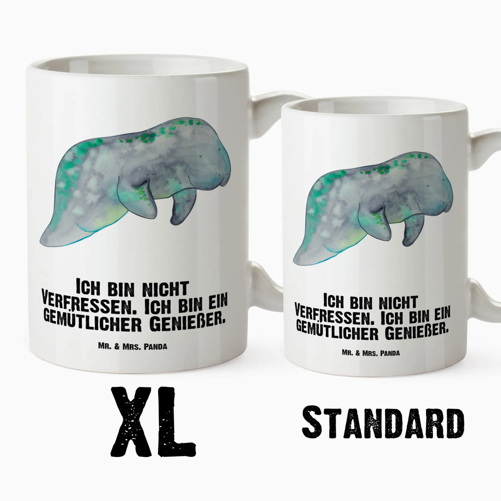 XL Tasse Seekuh chillt XL Tasse, Große Tasse, Grosse Kaffeetasse, XL Becher, XL Teetasse, spülmaschinenfest, Jumbo Tasse, Groß, Meerestiere, Meer, Urlaub, Seekuh, Seekühe, Diät, Abnehmen, Zucker, Diätwahn, Essen, Süßigkeiten