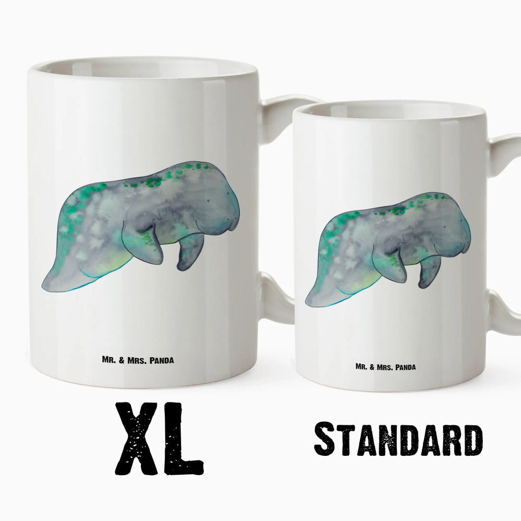 XL Tasse Seekuh chillt XL Tasse, Große Tasse, Grosse Kaffeetasse, XL Becher, XL Teetasse, spülmaschinenfest, Jumbo Tasse, Groß, Meerestiere, Meer, Urlaub, Seekuh, Seekühe, Diät, Abnehmen, Zucker, Diätwahn, Essen, Süßigkeiten