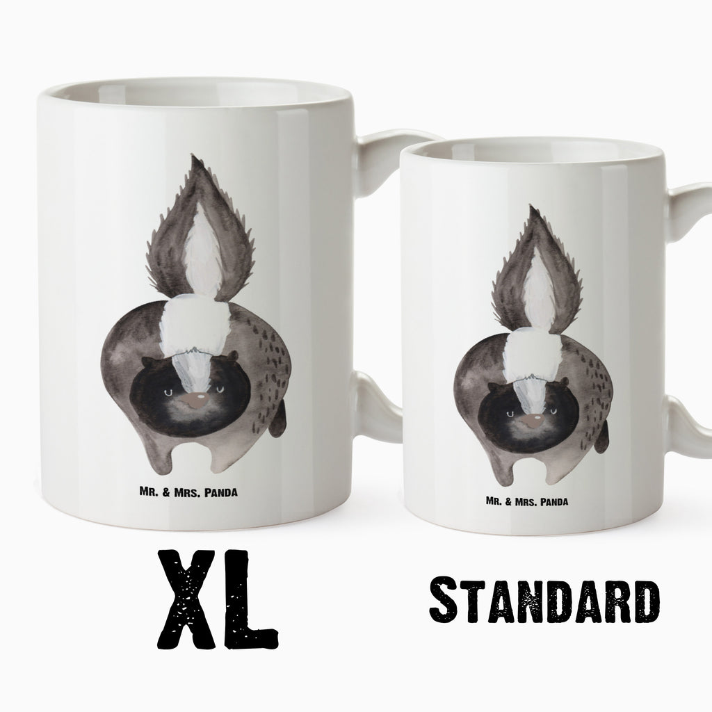 XL Tasse Stinktier Angriff XL Tasse, Große Tasse, Grosse Kaffeetasse, XL Becher, XL Teetasse, spülmaschinenfest, Jumbo Tasse, Groß, Stinktier, Skunk, Wildtier, Raubtier, Stinker, Stinki, wütend, Drohung