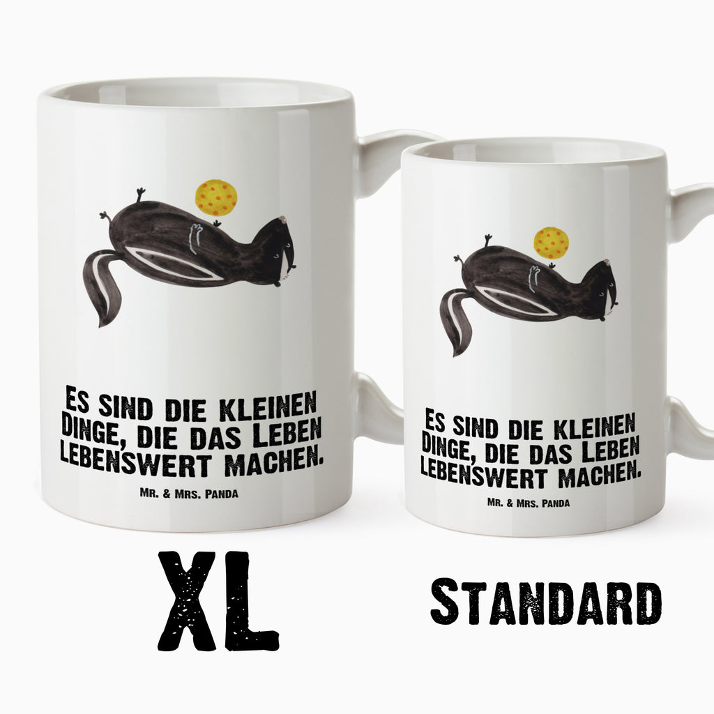 XL Tasse Stinktier Ball XL Tasse, Große Tasse, Grosse Kaffeetasse, XL Becher, XL Teetasse, spülmaschinenfest, Jumbo Tasse, Groß, Stinktier, Skunk, Wildtier, Raubtier, Stinker, Stinki, verspielt, Weisheit