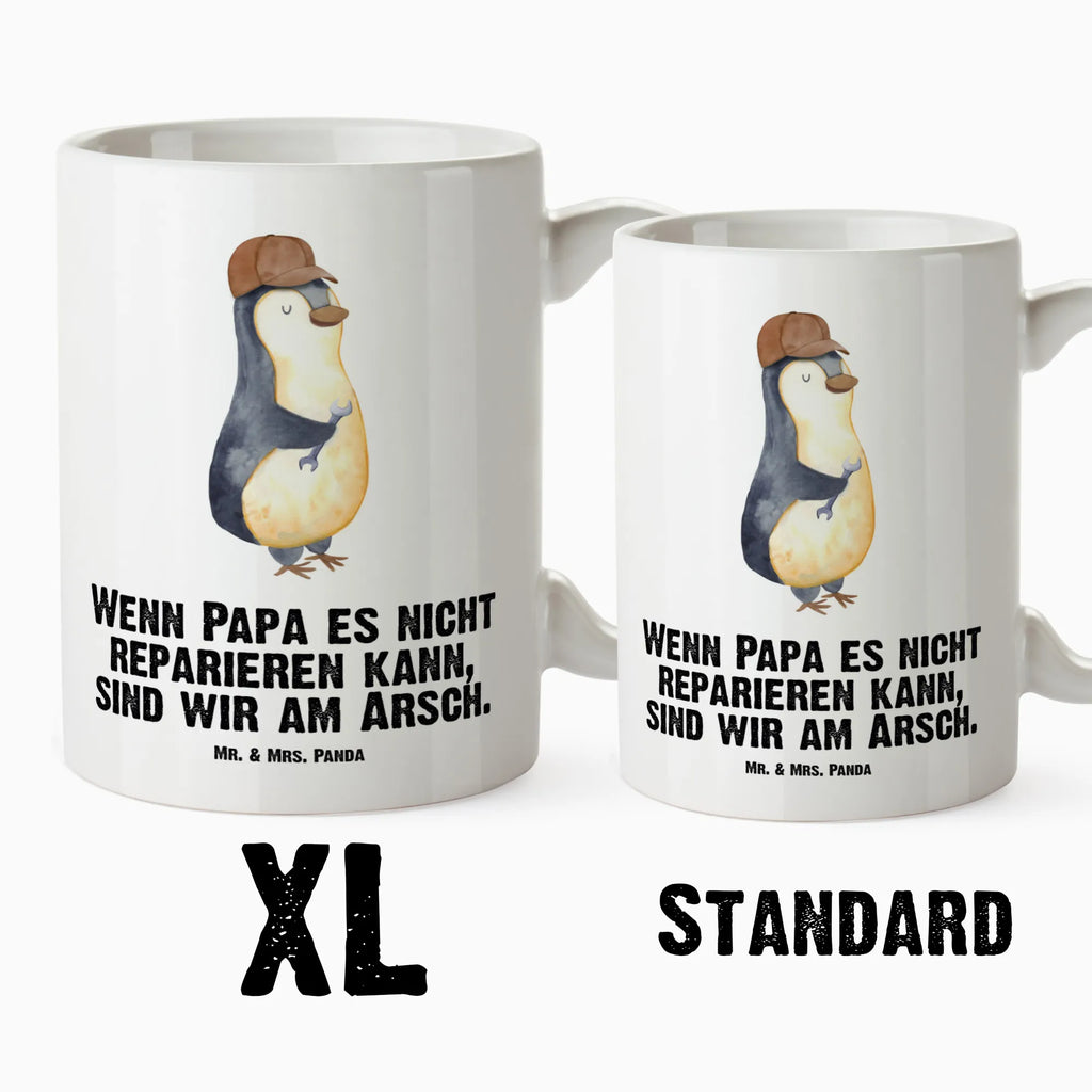 XL Tasse Wenn Papa es nicht reparieren kann, sind wir am Arsch XL Tasse, Große Tasse, Grosse Kaffeetasse, XL Becher, XL Teetasse, spülmaschinenfest, Jumbo Tasse, Groß, Familie, Vatertag, Muttertag, Bruder, Schwester, Mama, Papa, Oma, Opa, Vater, Geschenk Papa, Bester Papa der Welt