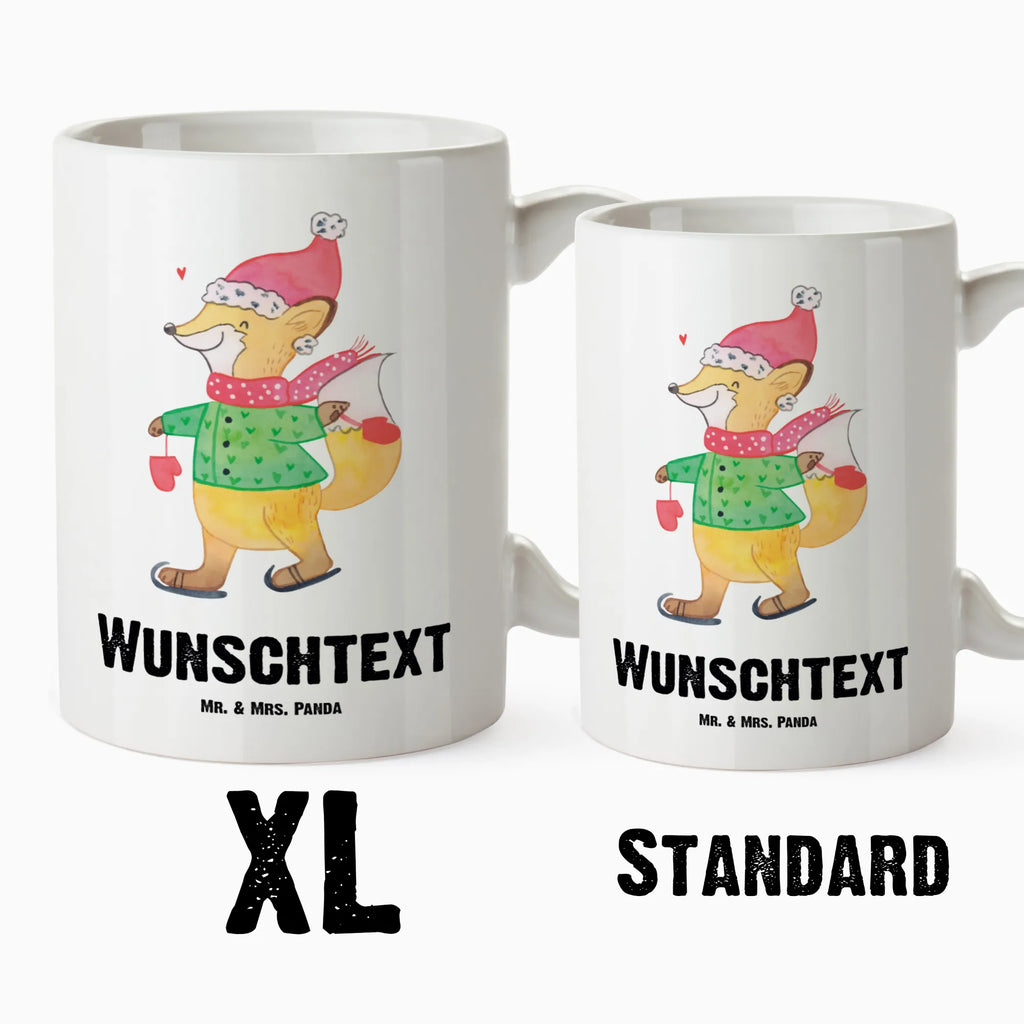 Personalisierte XL Tasse Fuchs  Schlittschuhe Personalisierte XL Tasse, Personalisierte Große Tasse, Personalisierte Grosse Kaffeetasse, PErsonalisierter XL Becher, XL Teetasse mit Namen, XL Becher mit Namen, spülmaschinenfest, Jumbo Tasse, Groß, Personalisiert, XL Tasse mit Namen, XL Namenstasse, Jumbo Namenstasse, Winter, Weihnachten, Weihnachtsdeko, Nikolaus, Advent, Heiligabend, Wintermotiv, Weihnachtsmann, Weihnachtstage, Weihnachtsbaum, Tannenbaum, Weihnachtszeit