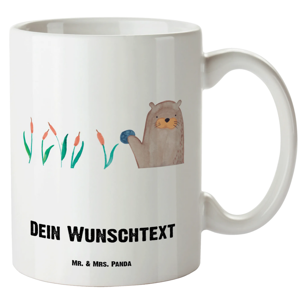 Personalisierte XL Tasse Otter mit Stein Personalisierte XL Tasse, Personalisierte Große Tasse, Personalisierte Grosse Kaffeetasse, PErsonalisierter XL Becher, XL Teetasse mit Namen, XL Becher mit Namen, spülmaschinenfest, Jumbo Tasse, Groß, Personalisiert, XL Tasse mit Namen, XL Namenstasse, Jumbo Namenstasse, Otter, Fischotter, Seeotter, Otter Seeotter See Otter