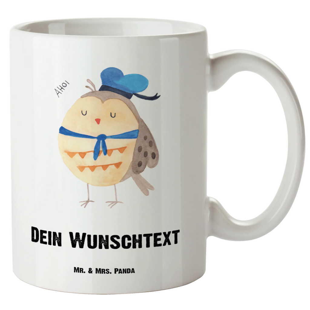 Personalisierte XL Tasse Eule Matrosen Personalisierte XL Tasse, Personalisierte Große Tasse, Personalisierte Grosse Kaffeetasse, PErsonalisierter XL Becher, XL Teetasse mit Namen, XL Becher mit Namen, spülmaschinenfest, Jumbo Tasse, Groß, Personalisiert, XL Tasse mit Namen, XL Namenstasse, Jumbo Namenstasse, Eule, Eule Spruch, Eule Deko, Owl, Wortspiel lustig, Matrose, Freundin, Ehe, Seefahrer, Heimathafen, Hochzeitstag Geschenk