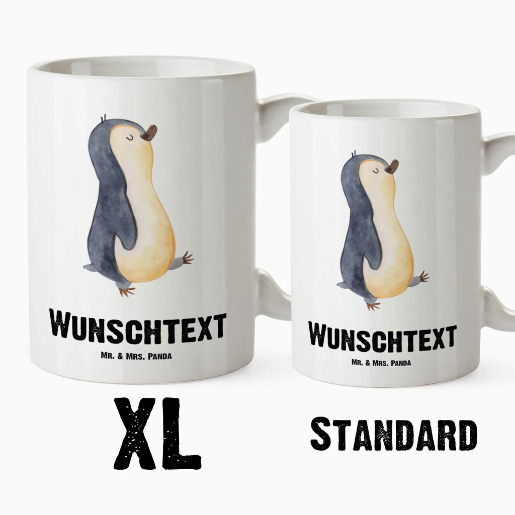 Personalisierte XL Tasse Pinguin marschierend Personalisierte XL Tasse, Personalisierte Große Tasse, Personalisierte Grosse Kaffeetasse, PErsonalisierter XL Becher, XL Teetasse mit Namen, XL Becher mit Namen, spülmaschinenfest, Jumbo Tasse, Groß, Personalisiert, XL Tasse mit Namen, XL Namenstasse, Jumbo Namenstasse, Pinguin, Pinguine, Frühaufsteher, Langschläfer, Bruder, Schwester, Familie