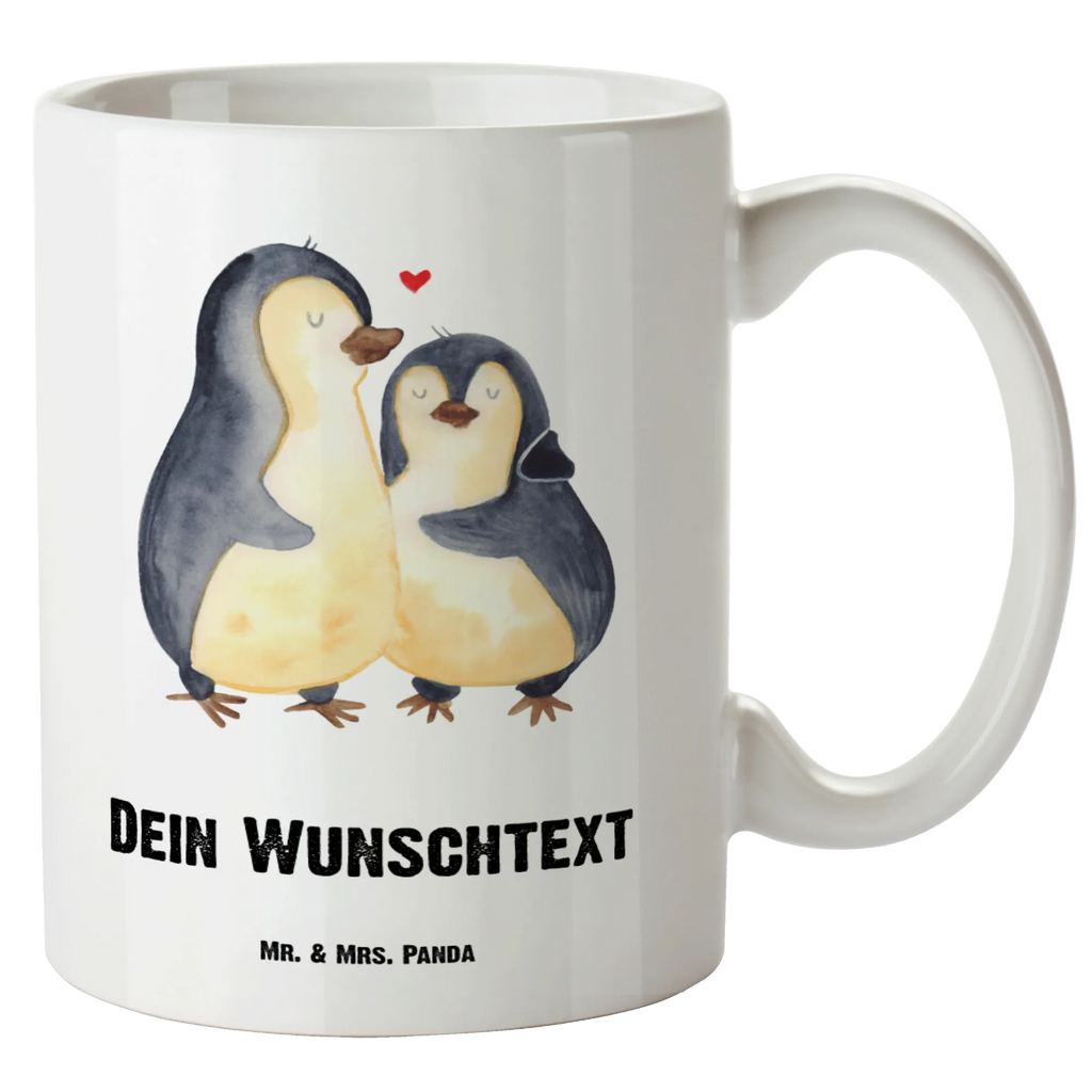 Personalisierte XL Tasse Pinguin umarmend Personalisierte XL Tasse, Personalisierte Große Tasse, Personalisierte Grosse Kaffeetasse, PErsonalisierter XL Becher, XL Teetasse mit Namen, XL Becher mit Namen, spülmaschinenfest, Jumbo Tasse, Groß, Personalisiert, XL Tasse mit Namen, XL Namenstasse, Jumbo Namenstasse, Pinguin, Liebe, Liebespaar, Liebesbeweis, Liebesgeschenk, Verlobung, Jahrestag, Hochzeitstag, Hochzeit, Hochzeitsgeschenk