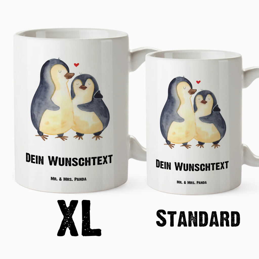 Personalisierte XL Tasse Pinguin umarmend Personalisierte XL Tasse, Personalisierte Große Tasse, Personalisierte Grosse Kaffeetasse, PErsonalisierter XL Becher, XL Teetasse mit Namen, XL Becher mit Namen, spülmaschinenfest, Jumbo Tasse, Groß, Personalisiert, XL Tasse mit Namen, XL Namenstasse, Jumbo Namenstasse, Pinguin, Liebe, Liebespaar, Liebesbeweis, Liebesgeschenk, Verlobung, Jahrestag, Hochzeitstag, Hochzeit, Hochzeitsgeschenk