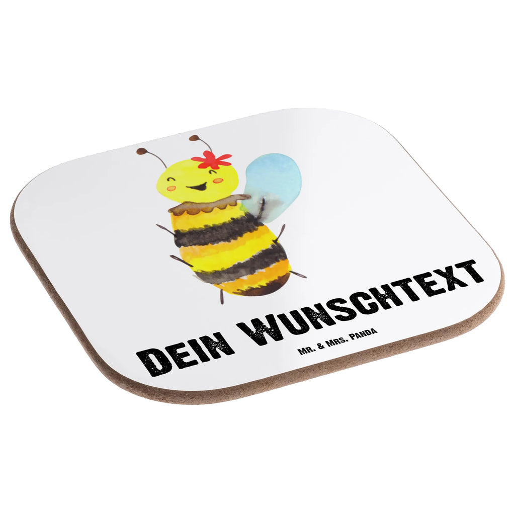 Personalisierte Untersetzer Biene Happy Personalisierte Untersetzer, PErsonalisierte Bierdeckel, Personalisierte Glasuntersetzer, Peronalisierte Untersetzer Gläser, Personalisiert Getränkeuntersetzer, Untersetzer mit Namen, Bedrucken, Personalisieren, Namensaufdruck, Biene, Wespe, Hummel