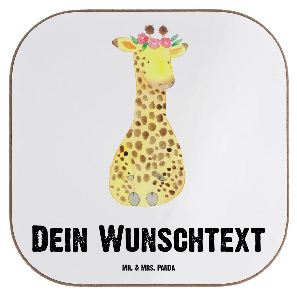 Personalisierte Untersetzer Giraffe Blumenkranz Personalisierte Untersetzer, PErsonalisierte Bierdeckel, Personalisierte Glasuntersetzer, Peronalisierte Untersetzer Gläser, Personalisiert Getränkeuntersetzer, Untersetzer mit Namen, Bedrucken, Personalisieren, Namensaufdruck, Afrika, Wildtiere, Giraffe, Blumenkranz, Abenteurer, Selbstliebe, Freundin