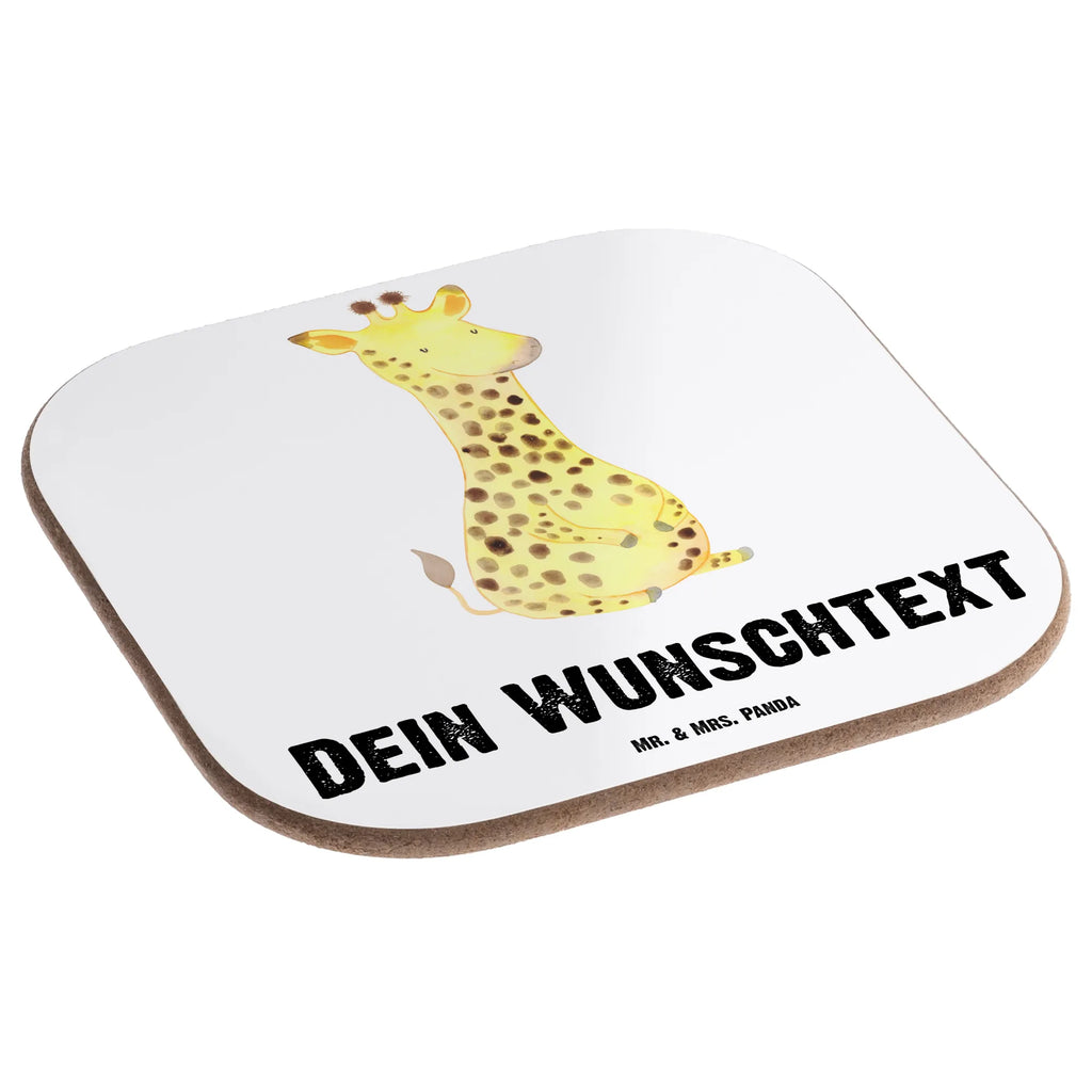 Personalisierte Untersetzer Giraffe Zufrieden Personalisierte Untersetzer, PErsonalisierte Bierdeckel, Personalisierte Glasuntersetzer, Peronalisierte Untersetzer Gläser, Personalisiert Getränkeuntersetzer, Untersetzer mit Namen, Bedrucken, Personalisieren, Namensaufdruck, Afrika, Wildtiere, Giraffe, Zufrieden, Glück, Abenteuer