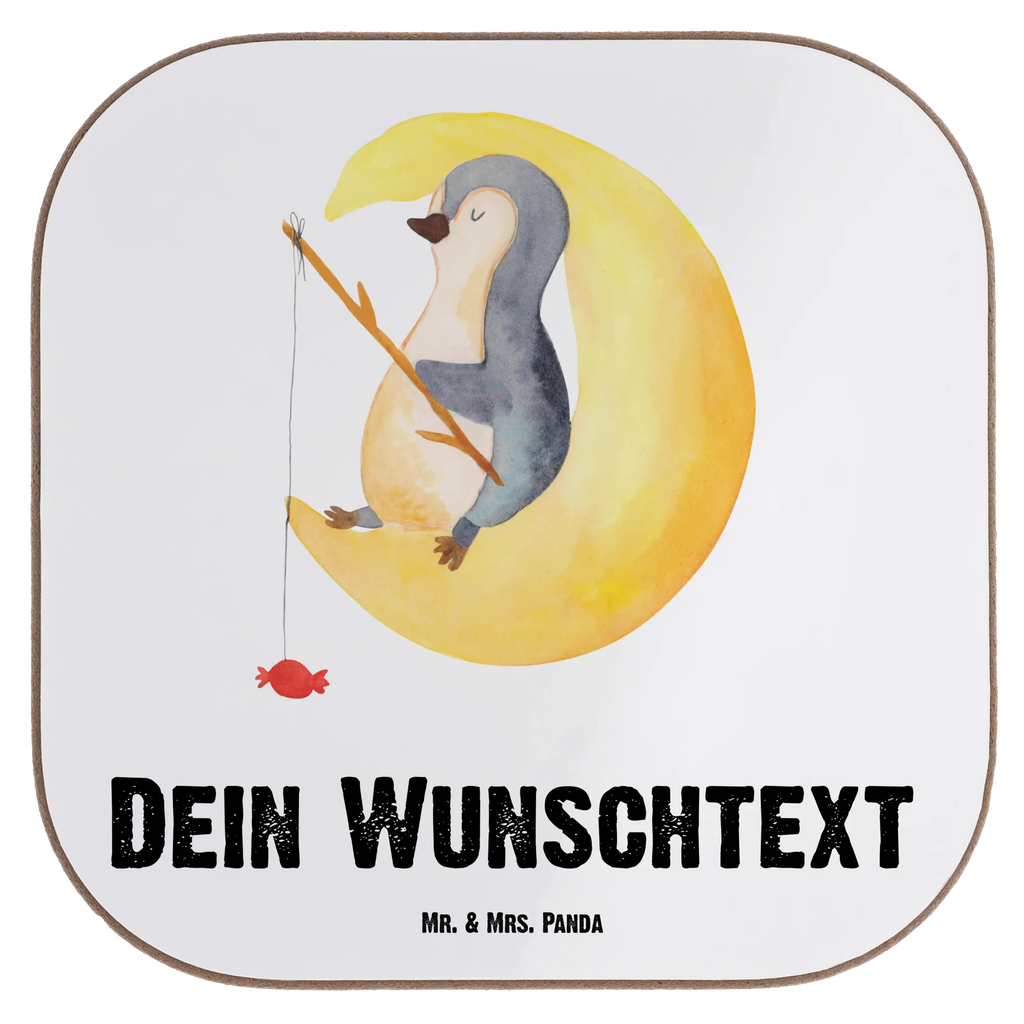 Personalisierte Untersetzer Pinguin Mond Personalisierte Untersetzer, PErsonalisierte Bierdeckel, Personalisierte Glasuntersetzer, Peronalisierte Untersetzer Gläser, Personalisiert Getränkeuntersetzer, Untersetzer mit Namen, Bedrucken, Personalisieren, Namensaufdruck, Pinguin, Pinguine, Spruch, schlafen, Nachtruhe, Einschlafen, Schlafzimmer, Schlafstörungen, Gästezimmer