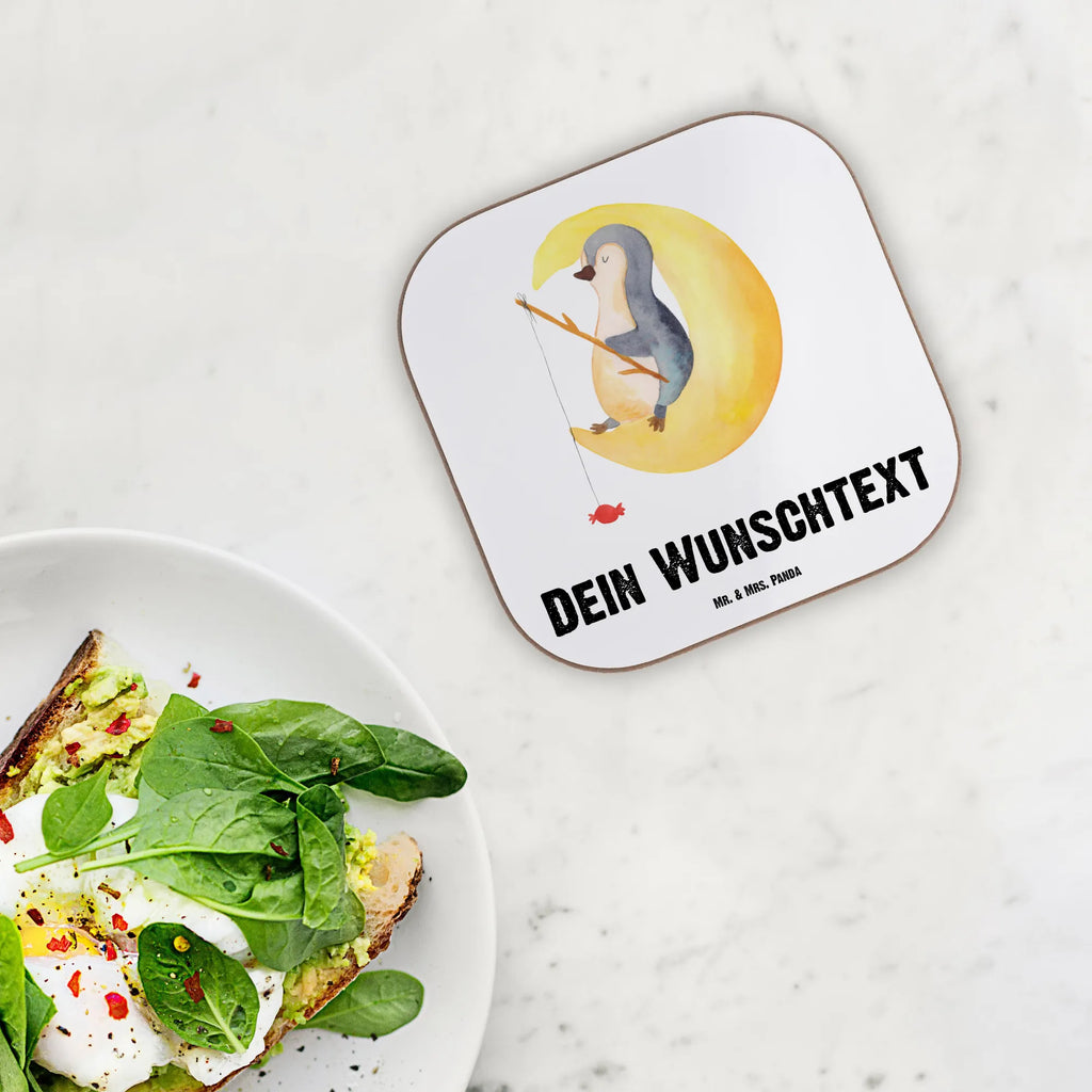 Personalisierte Untersetzer Pinguin Mond Personalisierte Untersetzer, PErsonalisierte Bierdeckel, Personalisierte Glasuntersetzer, Peronalisierte Untersetzer Gläser, Personalisiert Getränkeuntersetzer, Untersetzer mit Namen, Bedrucken, Personalisieren, Namensaufdruck, Pinguin, Pinguine, Spruch, schlafen, Nachtruhe, Einschlafen, Schlafzimmer, Schlafstörungen, Gästezimmer