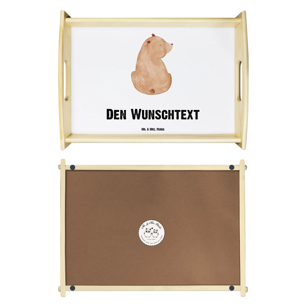 Personalisiertes Serviertablett Bär Schulterblick Personalisiertes Serviertablett, Personalisiertes Tablett, Personalisiertes Holztablett, Personalisiertes Küchentablett, Personalisiertes Dekotablett, Personalisiertes Frühstückstablett, Serviertablett mit Namen, Tablett mit Namen, Bär, Teddy, Teddybär, Selbstachtung, Weltansicht, Motivation, Bären, Bärenliebe, Weisheit