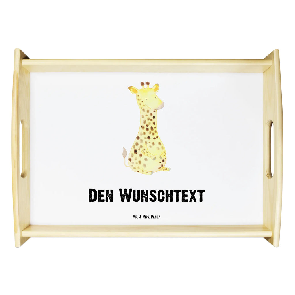 Personalisiertes Serviertablett Giraffe Zufrieden Personalisiertes Serviertablett, Personalisiertes Tablett, Personalisiertes Holztablett, Personalisiertes Küchentablett, Personalisiertes Dekotablett, Personalisiertes Frühstückstablett, Serviertablett mit Namen, Tablett mit Namen, Afrika, Wildtiere, Giraffe, Zufrieden, Glück, Abenteuer