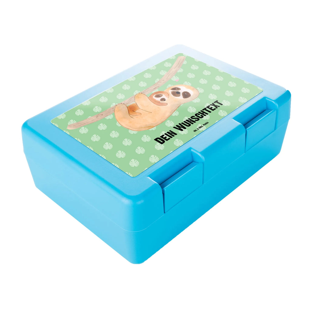 Personalisierte Brotdose Faultier mit Kind Brotdose personalisiert, Brotbox, Snackbox, Lunch box, Butterbrotdose, Brotzeitbox, Faultier, Faultier Geschenk, Faultier Deko, Kind, Baby, Liebe, Mutter, Mama, Geburt, Kinder, Faulheit, Spaß, Niedlichkeit