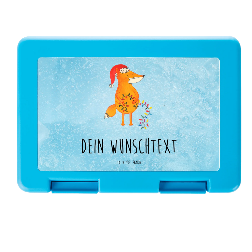 Personalisierte Brotdose Fuchs Weihnachten Brotdose personalisiert, Brotbox, Snackbox, Lunch box, Butterbrotdose, Brotzeitbox, Winter, Weihnachten, Weihnachtsdeko, Nikolaus, Advent, Heiligabend, Wintermotiv, Fuchs, Füchse, Spruch schön, Geschenk Weihnachten, Weihnachtsmann, Weihnachtszeit