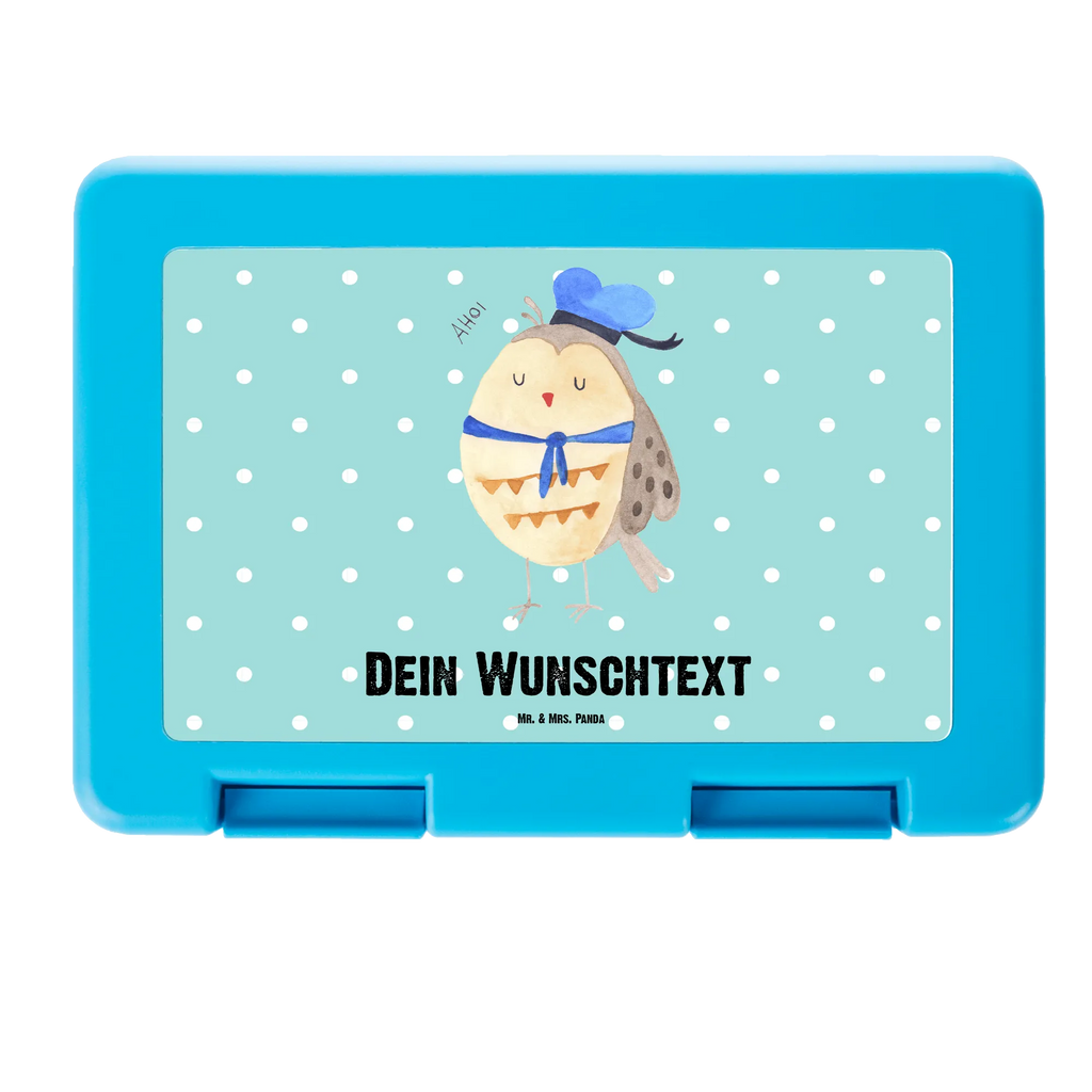 Personalisierte Brotdose Eule Matrosen Brotdose personalisiert, Brotbox, Snackbox, Lunch box, Butterbrotdose, Brotzeitbox, Eule, Eule Spruch, Eule Deko, Owl, Wortspiel lustig, Matrose, Freundin, Ehe, Seefahrer, Heimathafen, Hochzeitstag Geschenk