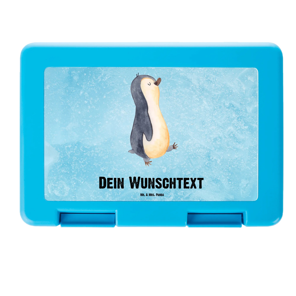 Personalisierte Brotdose Pinguin marschierend Brotdose personalisiert, Brotbox, Snackbox, Lunch box, Butterbrotdose, Brotzeitbox, Pinguin, Pinguine, Frühaufsteher, Langschläfer, Bruder, Schwester, Familie