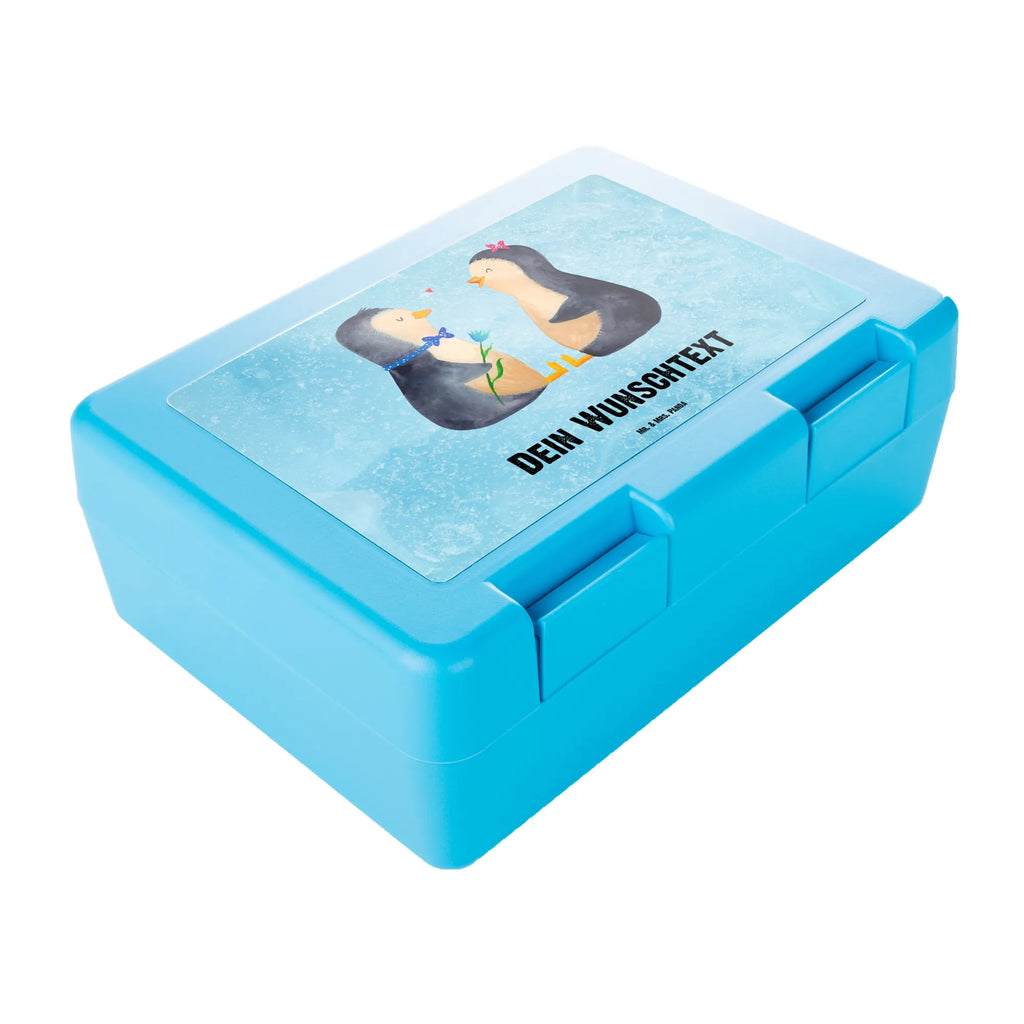 Personalisierte Brotdose Pinguin Pärchen Brotdose personalisiert, Brotbox, Snackbox, Lunch box, Butterbrotdose, Brotzeitbox, Pinguin, Pinguine, Liebe, Liebespaar, Liebesbeweis, Liebesgeschenk, Verlobung, Jahrestag, Hochzeitstag, Hochzeit, Hochzeitsgeschenk, große Liebe, Traumpaar