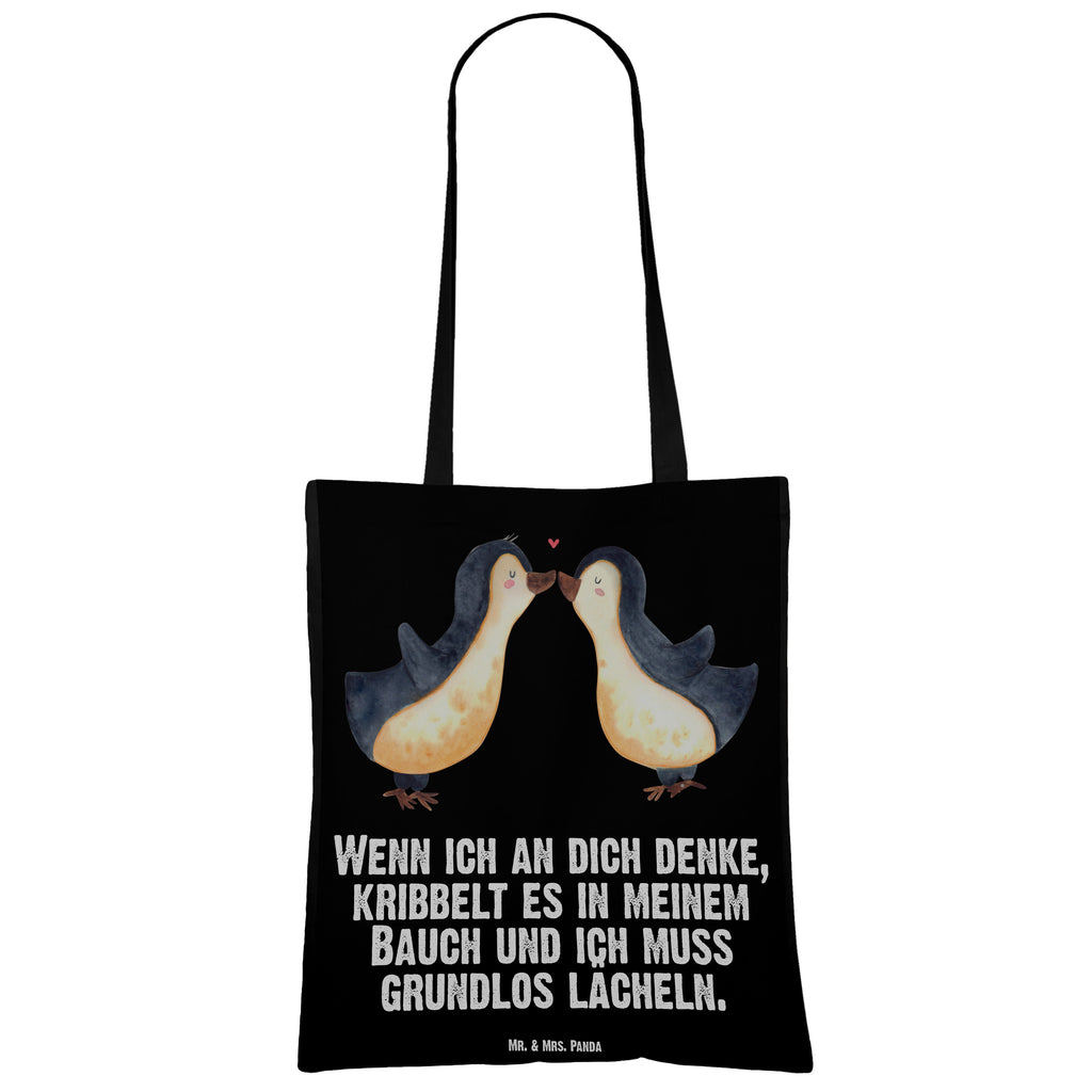 Tragetasche Pinguine Kuss Beuteltasche, Beutel, Einkaufstasche, Jutebeutel, Stoffbeutel, Tasche, Shopper, Umhängetasche, Strandtasche, Schultertasche, Stofftasche, Tragetasche, Badetasche, Jutetasche, Einkaufstüte, Laptoptasche, Liebe, Partner, Freund, Freundin, Ehemann, Ehefrau, Heiraten, Verlobung, Heiratsantrag, Liebesgeschenk, Jahrestag, Hocheitstag, Valentinstag, Geschenk für Frauen, Hochzeitstag, Mitbringsel, Geschenk für Freundin, Geschenk für Partner, Liebesbeweis, für Männer, für Ehemann