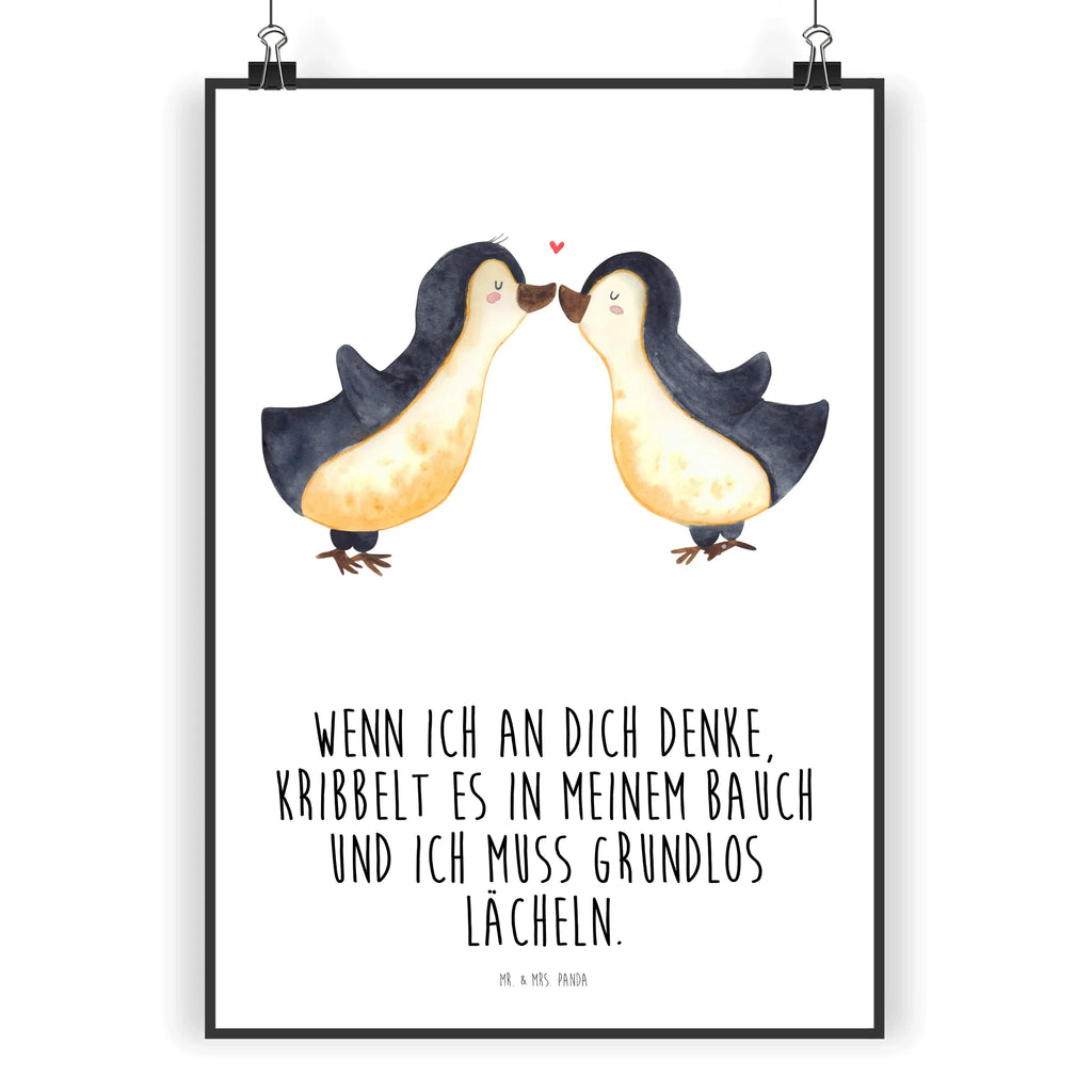 Poster Pinguine Kuss Poster, Wandposter, Bild, Wanddeko, Küchenposter, Kinderposter, Wanddeko Bild, Raumdekoration, Wanddekoration, Handgemaltes Poster, Mr. & Mrs. Panda Poster, Designposter, Kunstdruck, Posterdruck, Liebe, Partner, Freund, Freundin, Ehemann, Ehefrau, Heiraten, Verlobung, Heiratsantrag, Liebesgeschenk, Jahrestag, Hocheitstag, Valentinstag, Geschenk für Frauen, Hochzeitstag, Mitbringsel, Geschenk für Freundin, Geschenk für Partner, Liebesbeweis, für Männer, für Ehemann